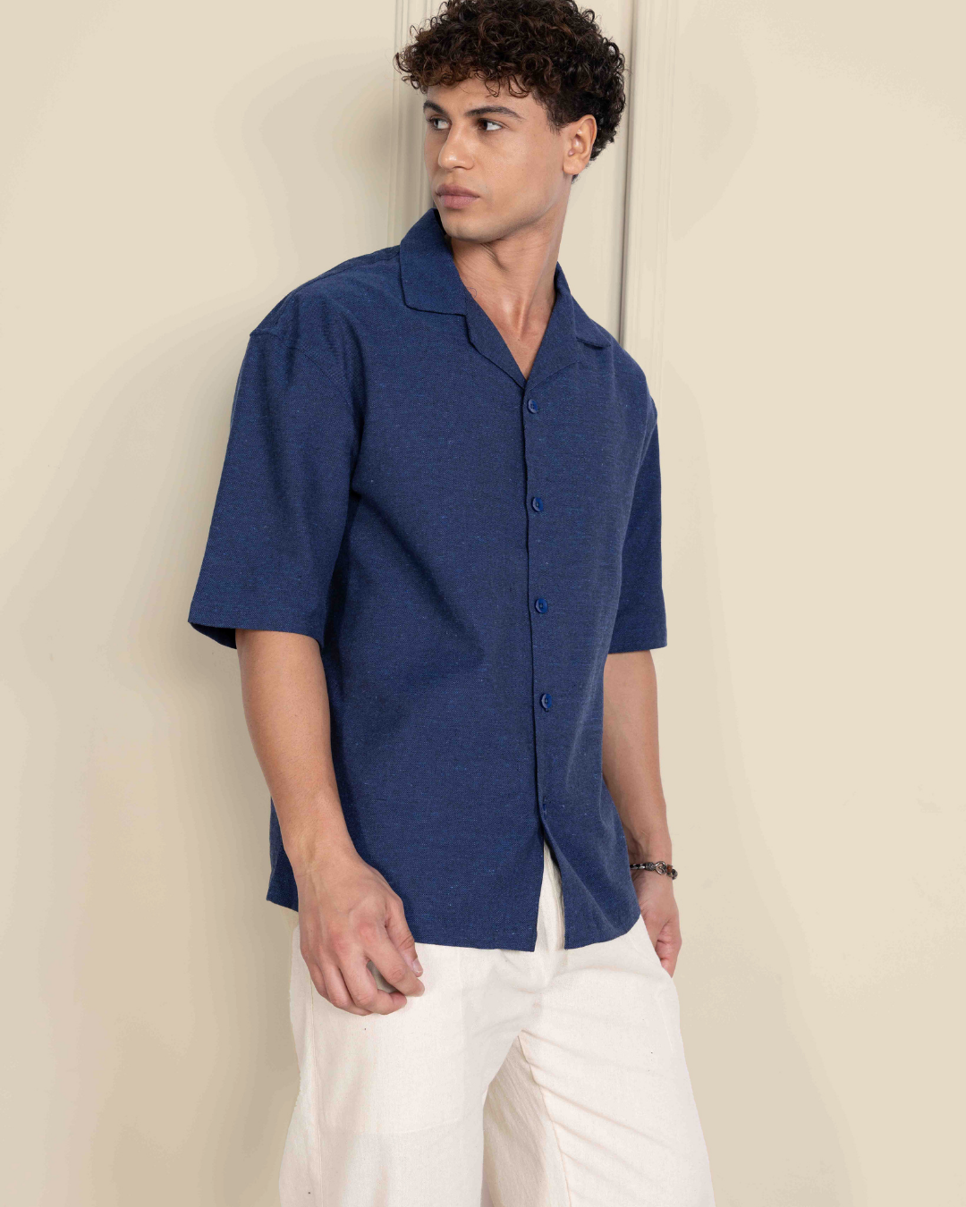 Dark Blue & Ivory