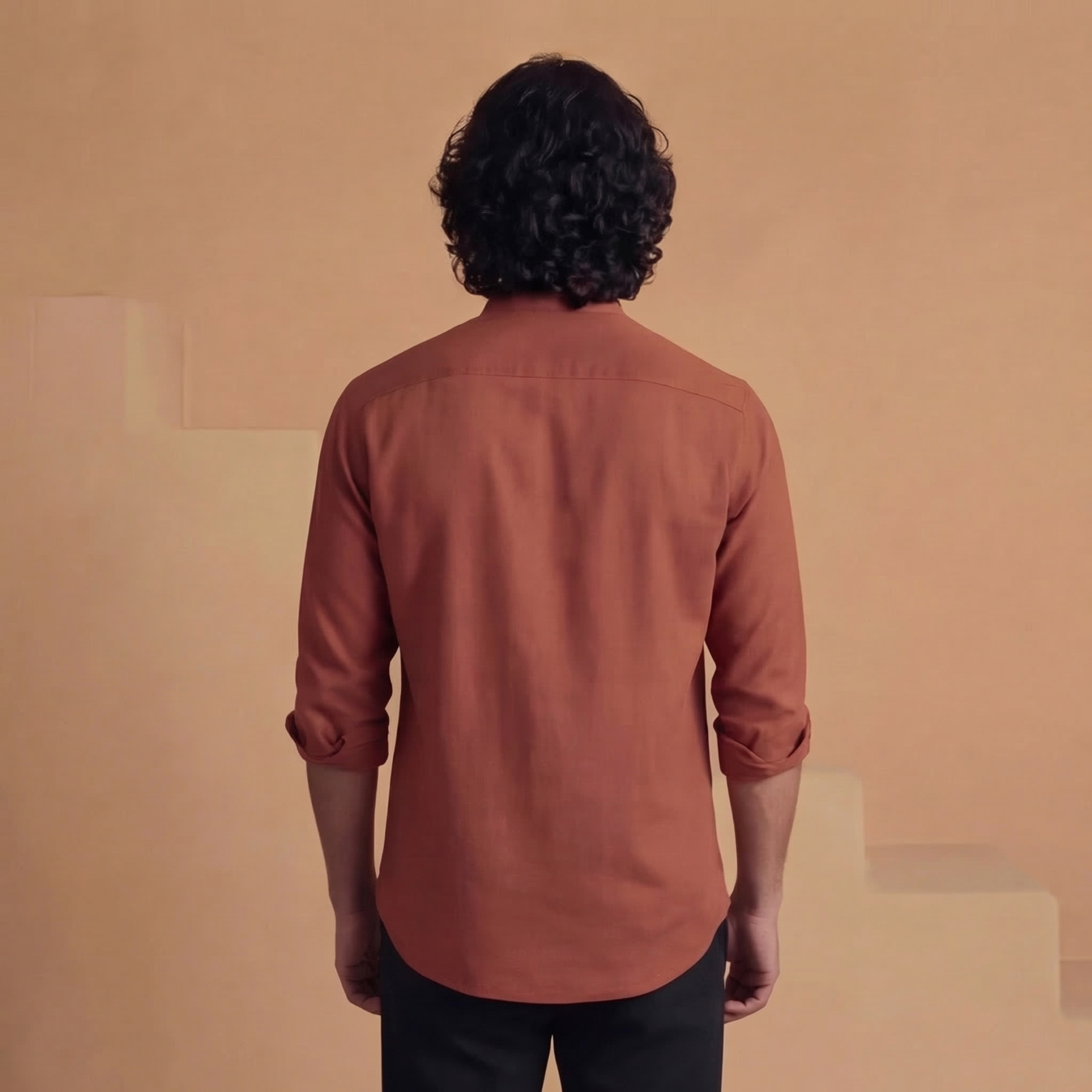 Rohan- Flowing Band Collar Shirt