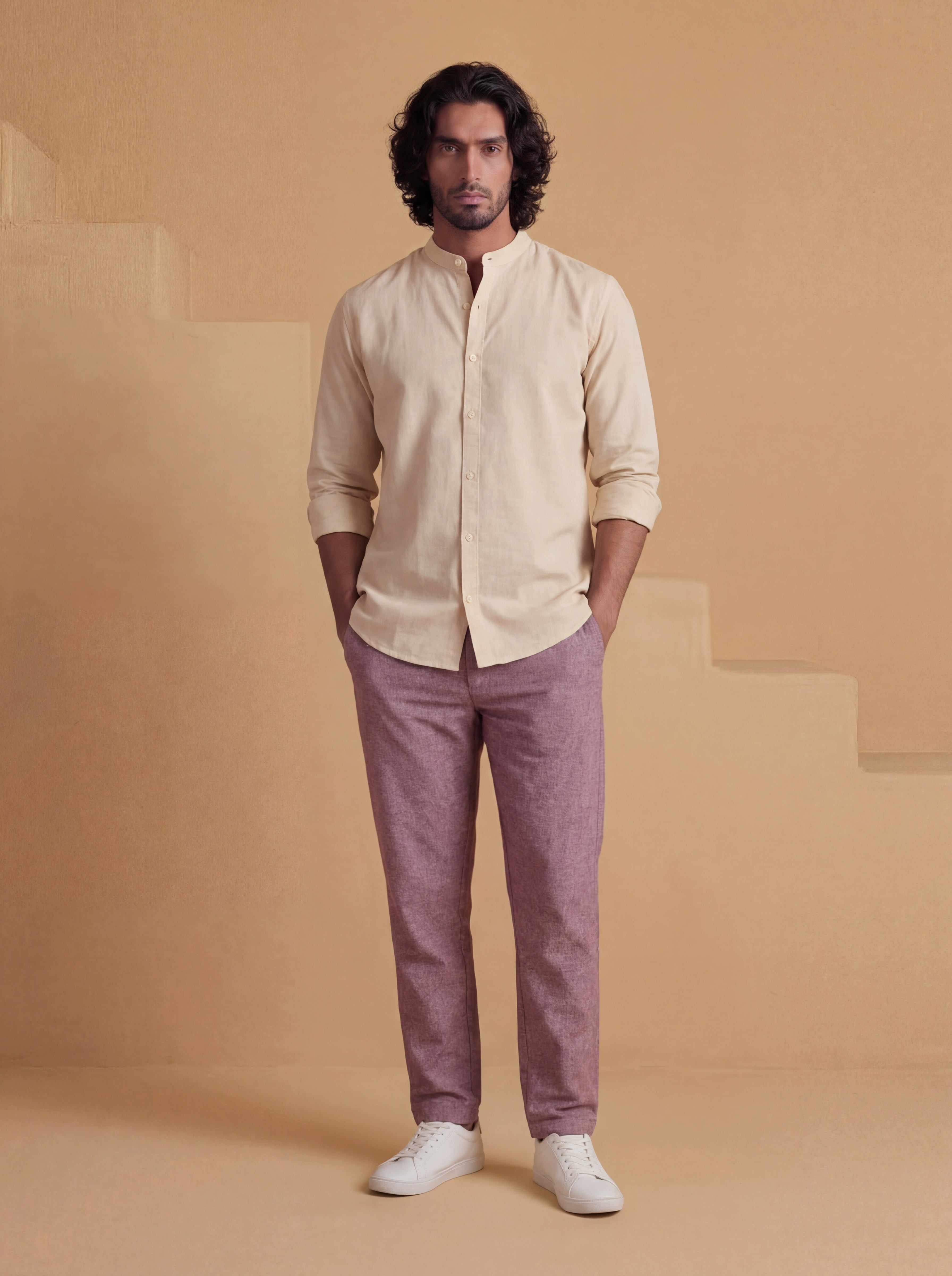 Dusty Wine Slim Fit Pants
