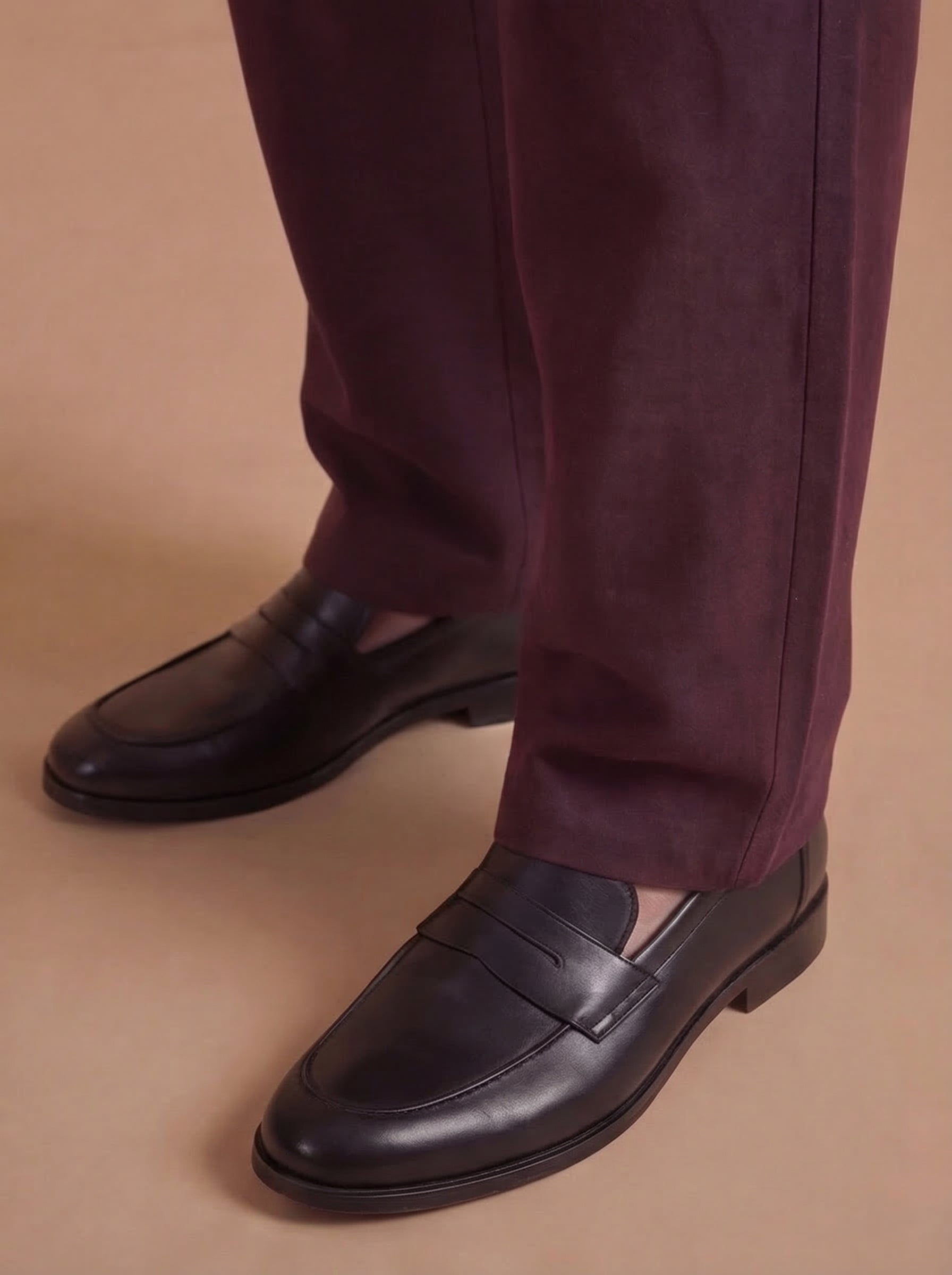 Old Money Maroon Slim Fit Pants
