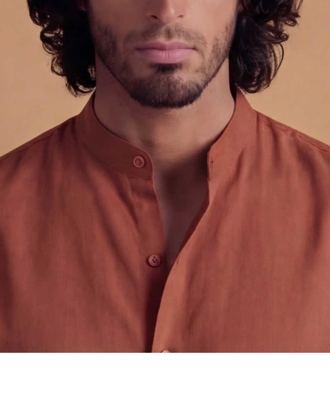 Aarav - Flowing Band Collar Shirt