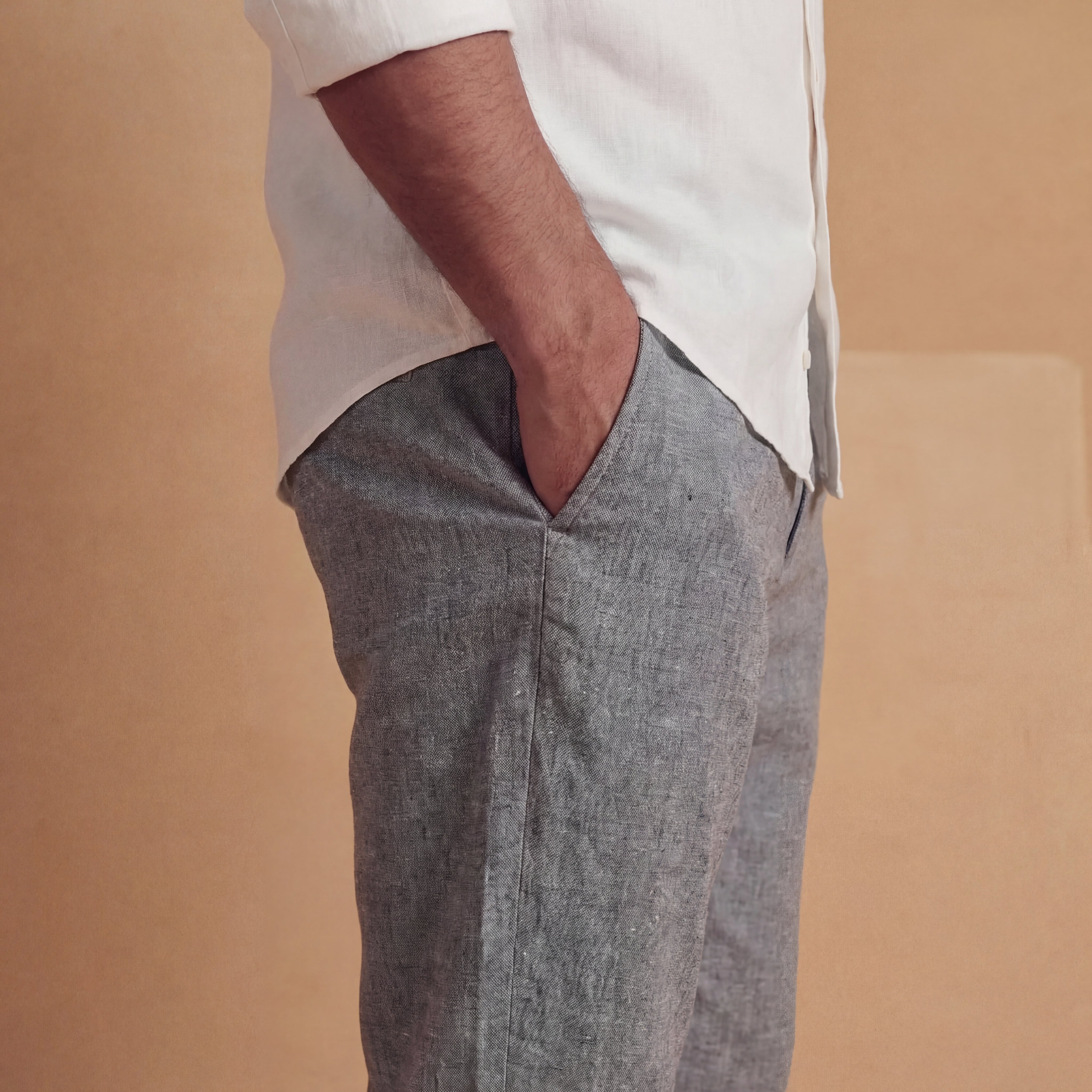 Earthy Grey Slim Fit Pants
