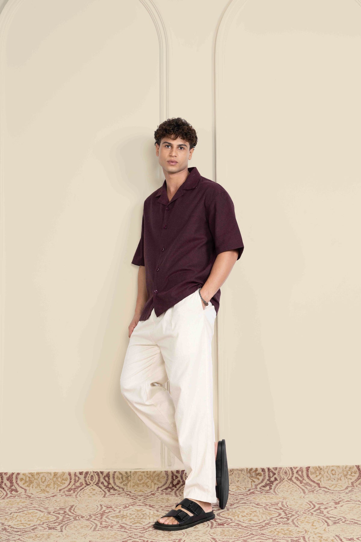 Maroon & Ivory