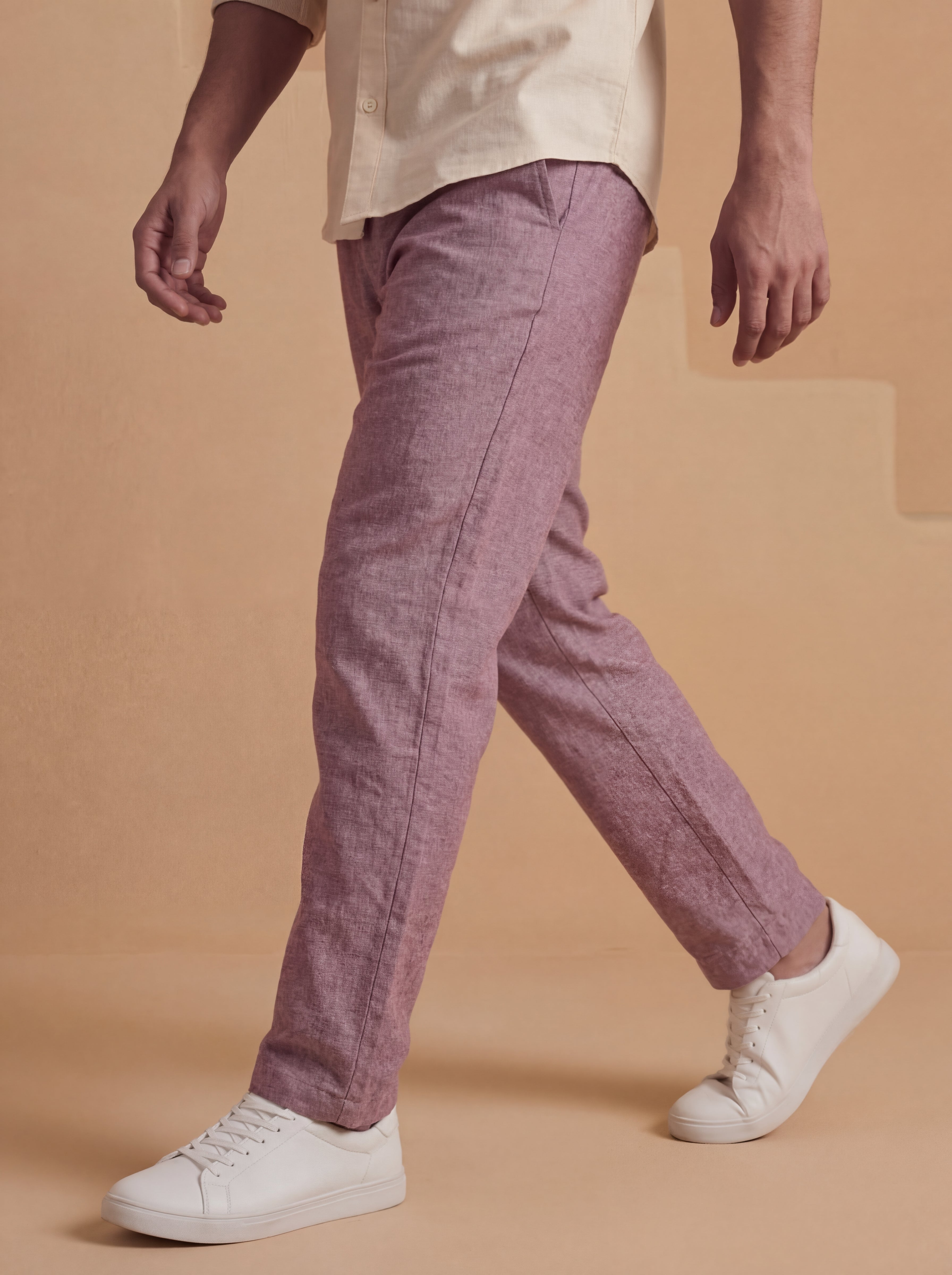 Dusty Wine Slim Fit Pants