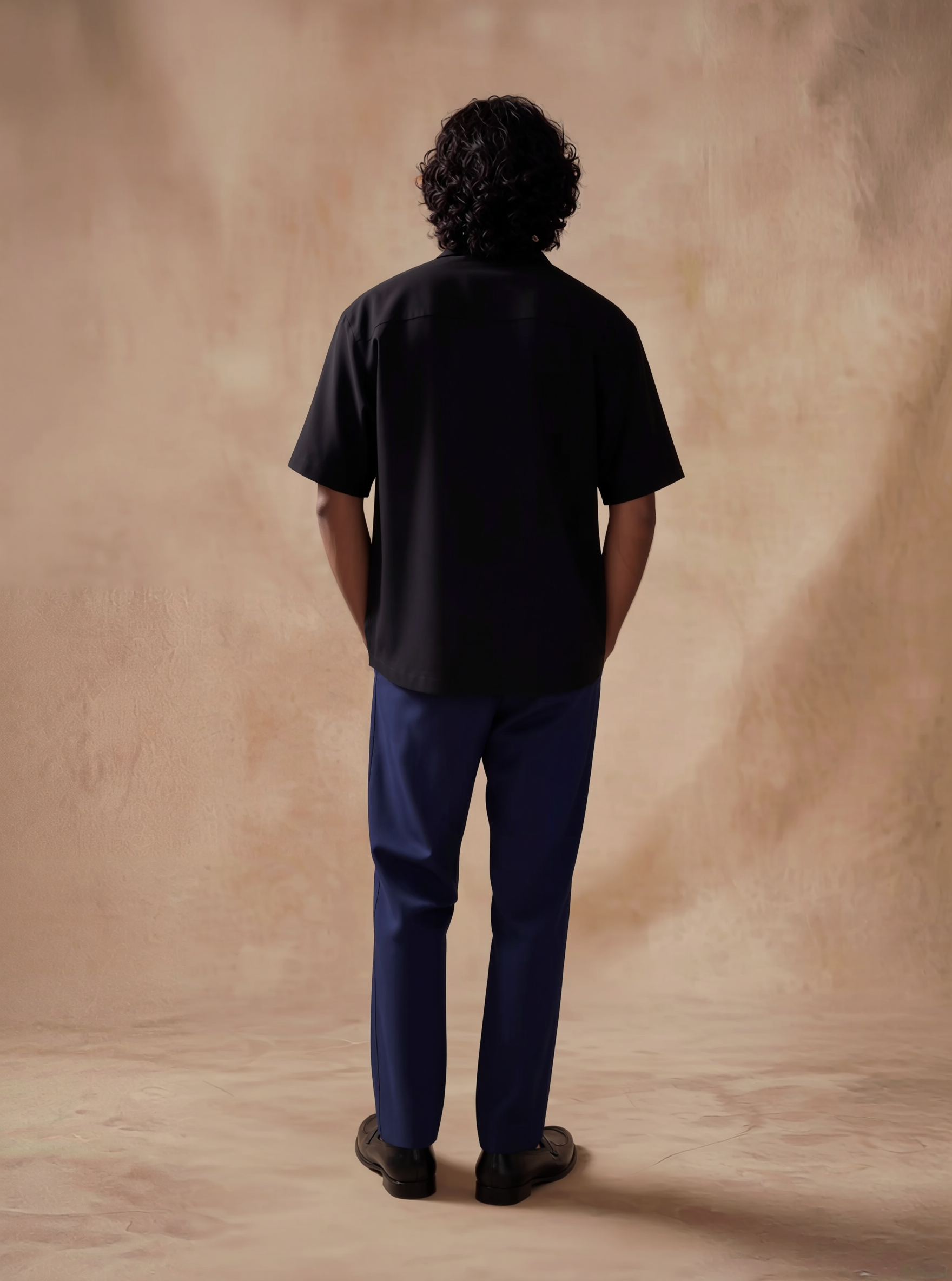 Reza Cuban Collar Relaxed Fit Shirt