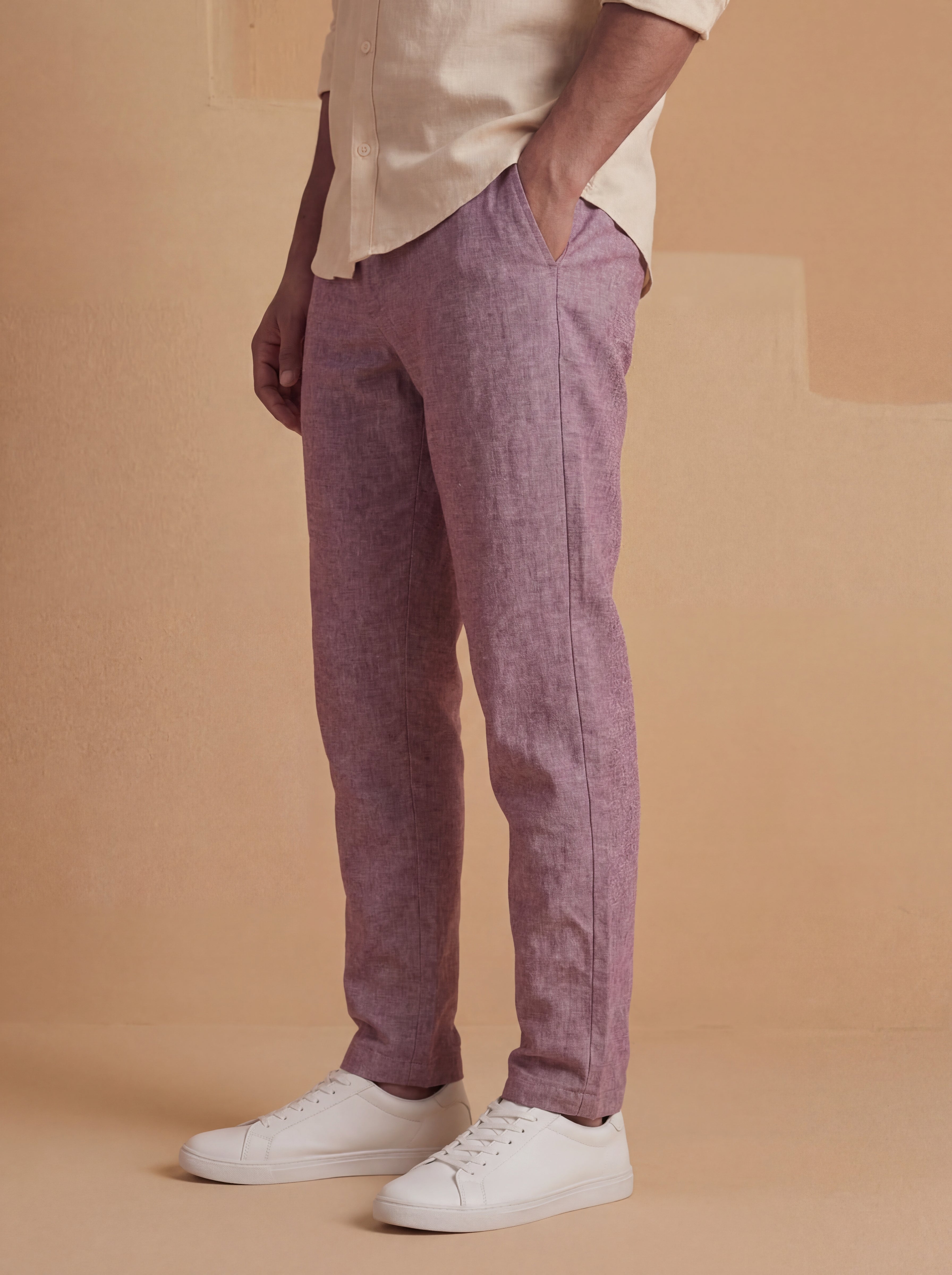 Earthy Grey Slim Fit Pants