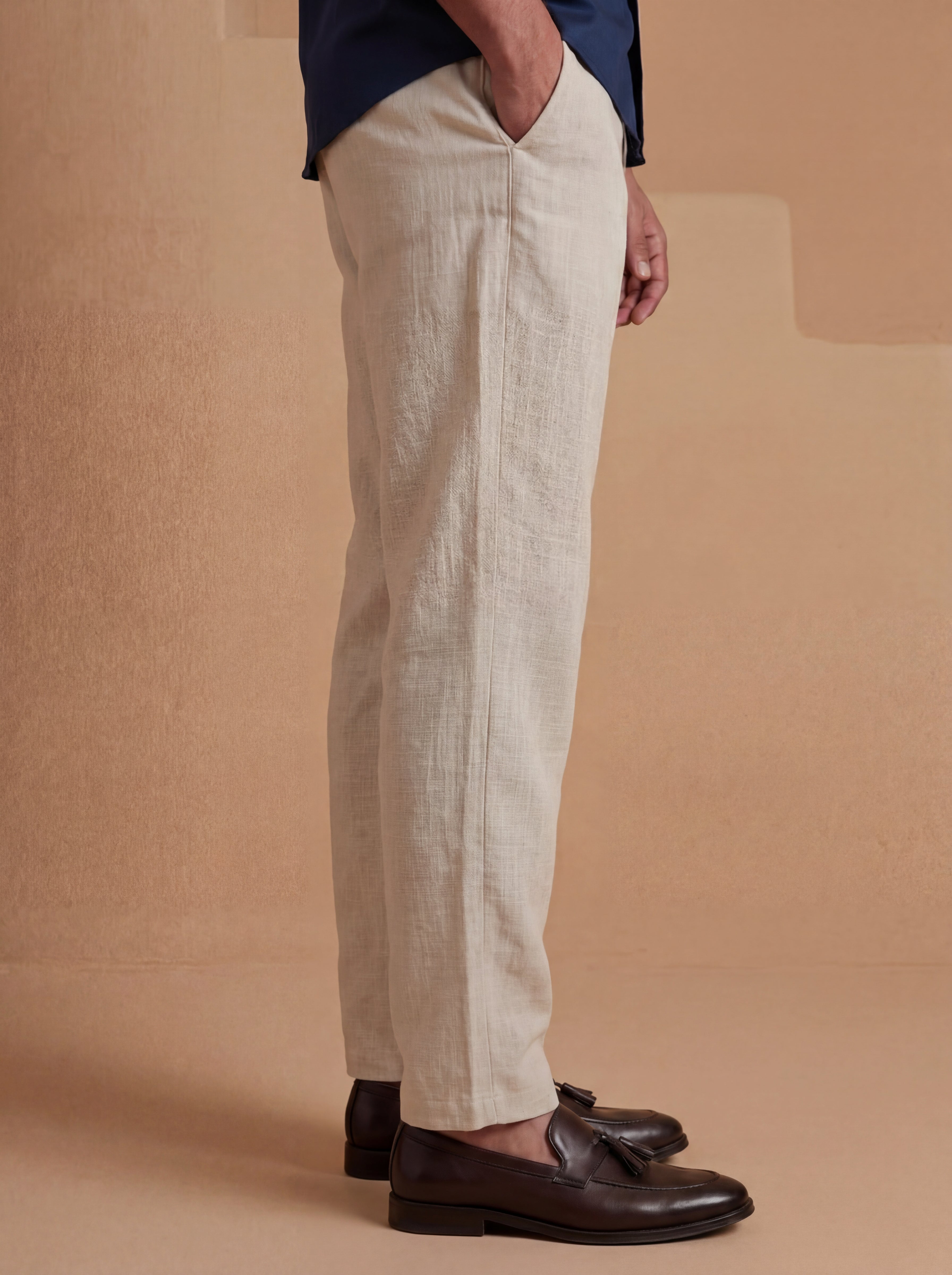 Ivory Slim Fit Pants