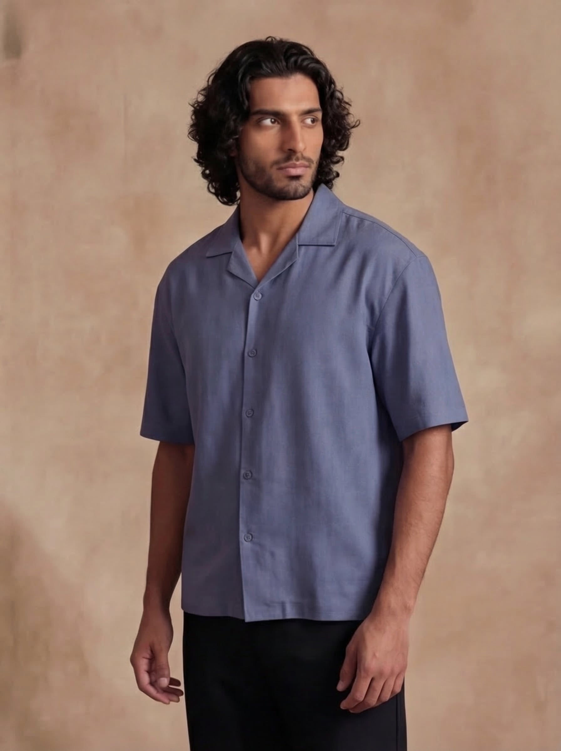 Rio Cuban Collar Relaxed Fit Shirt