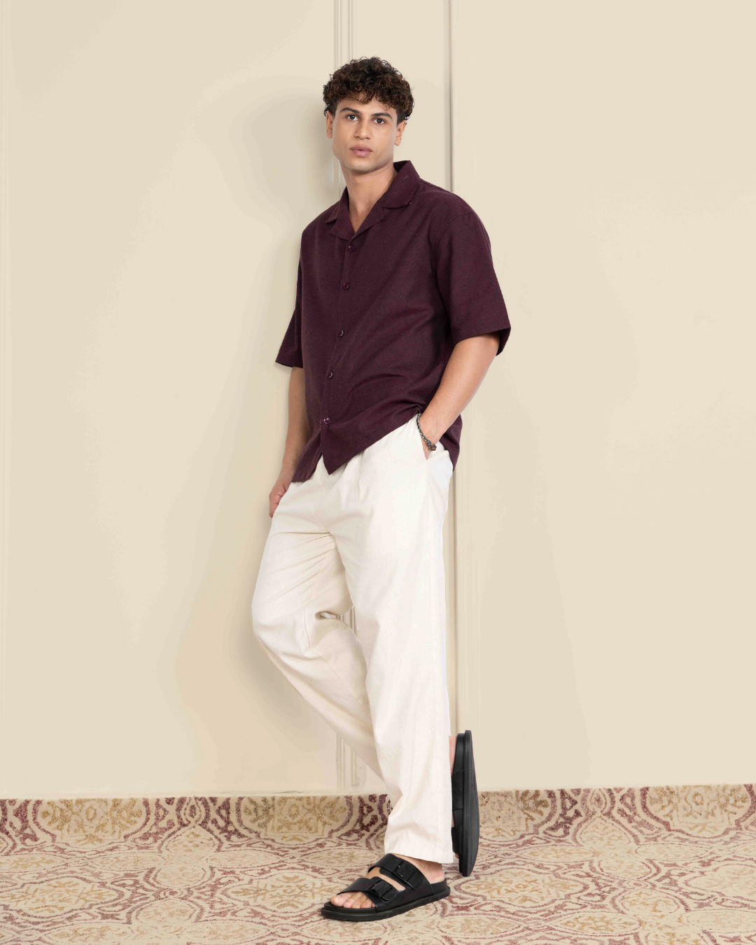 Maroon & Ivory