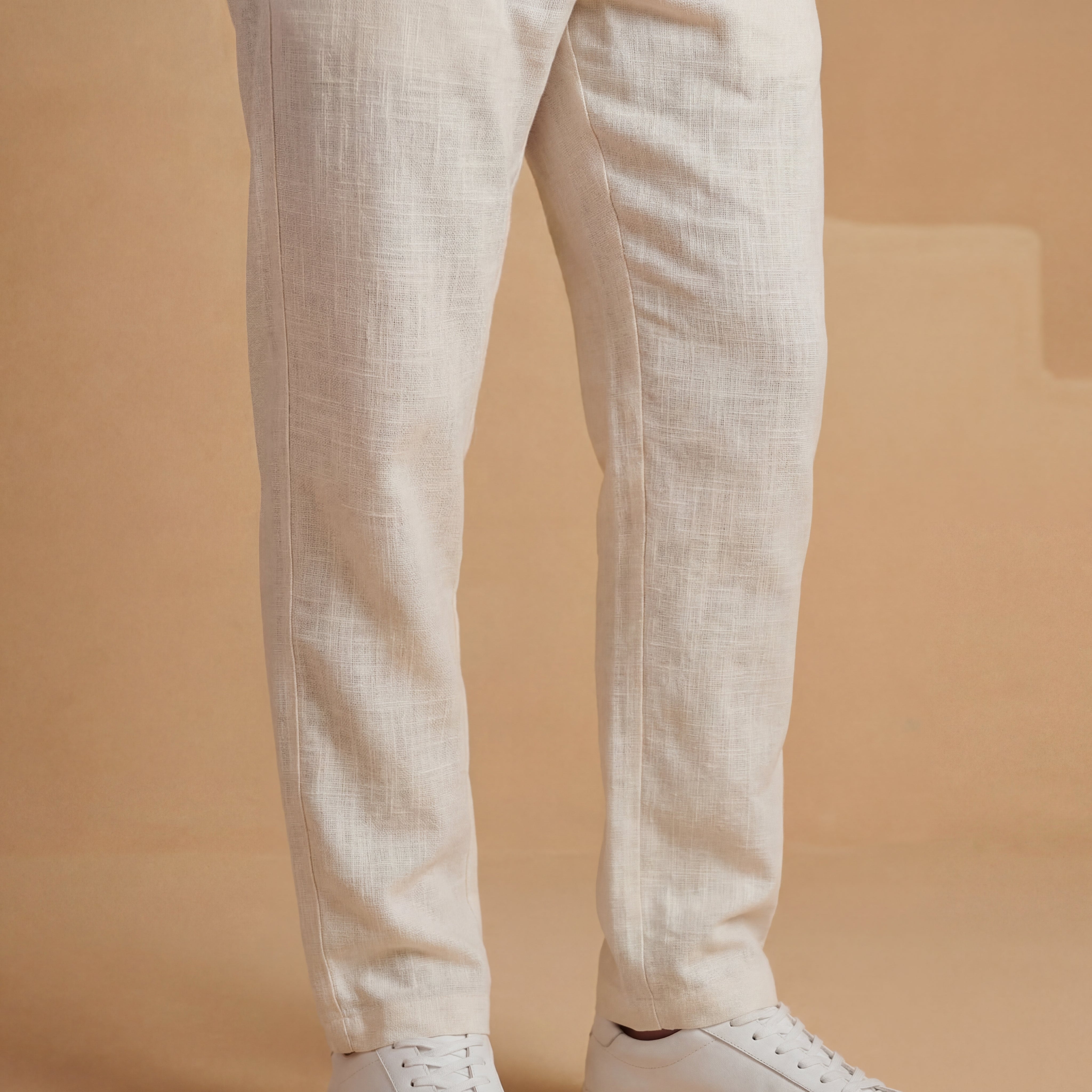White All Day Slim Fiit Pants