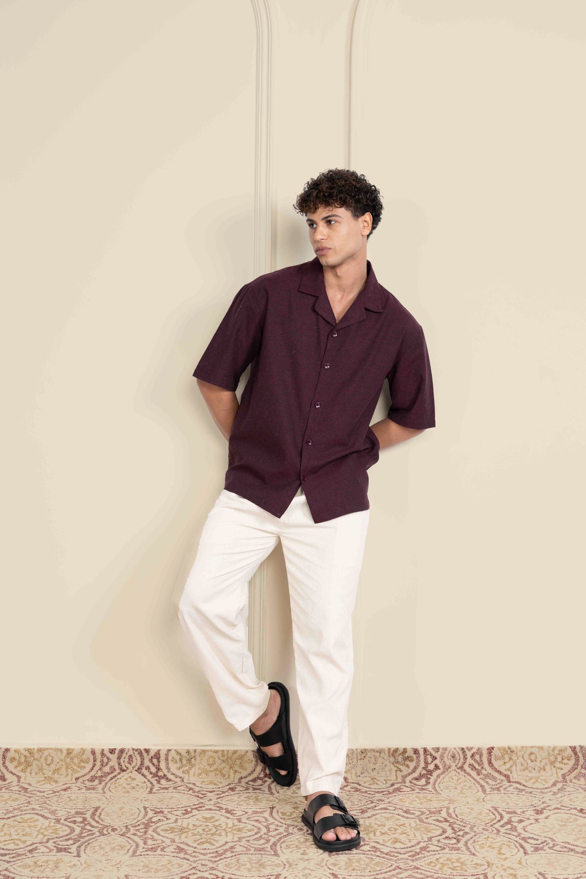 Maroon & Ivory