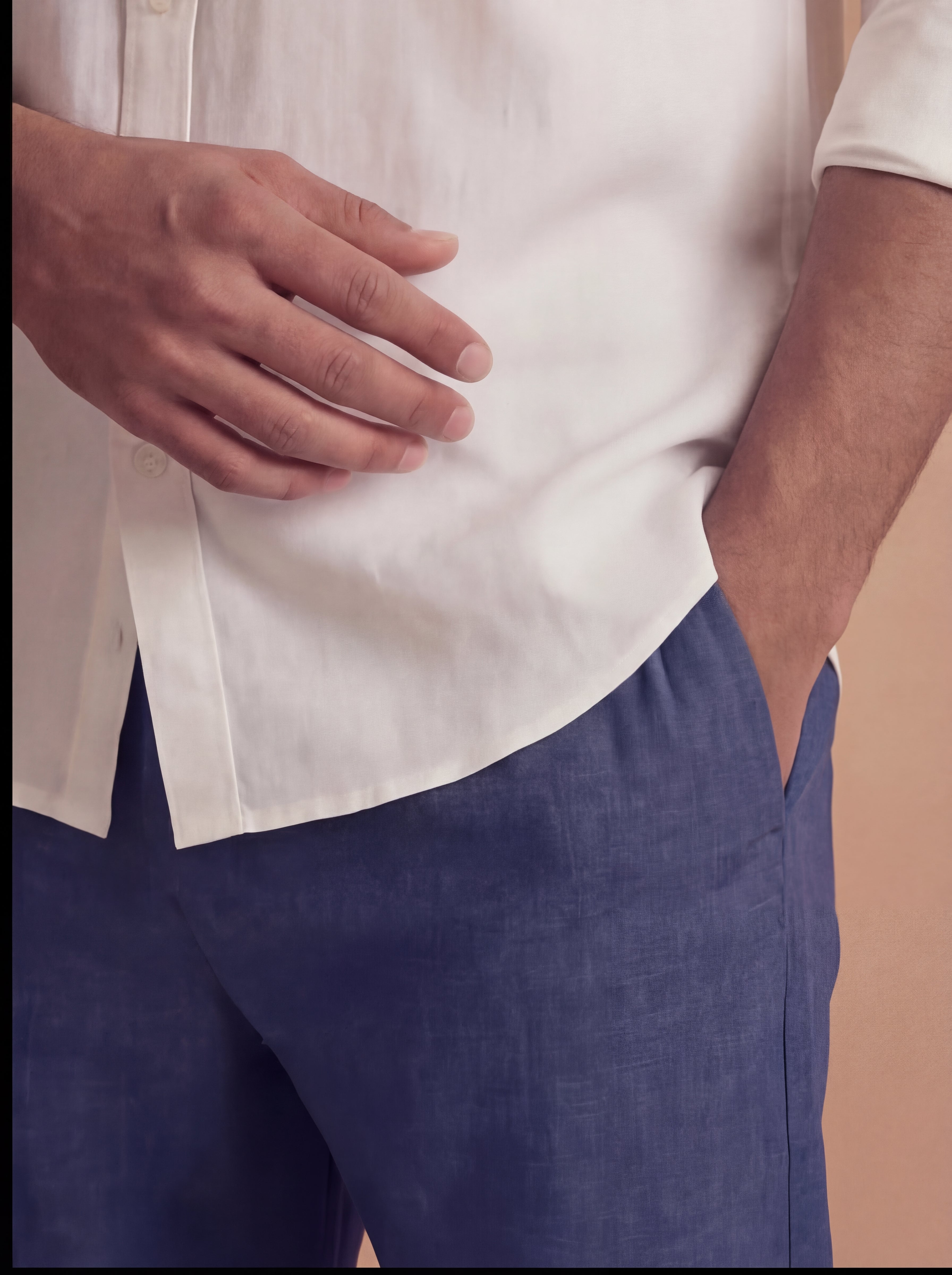 Midnight Blue Slim Fit Pants
