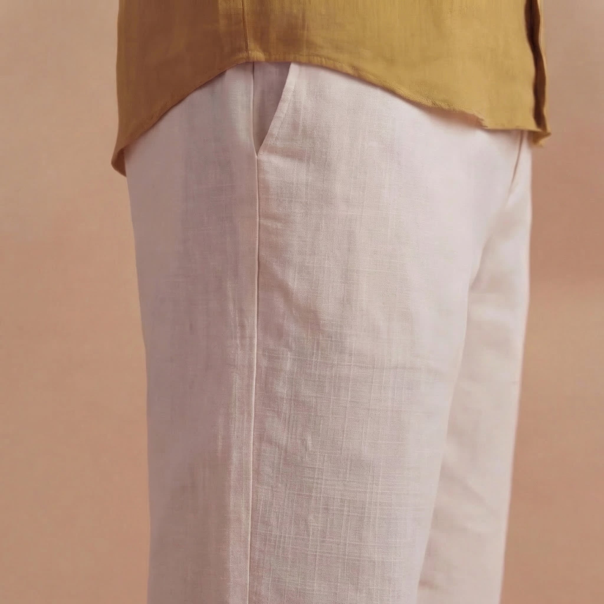 White All Day Slim Fiit Pants