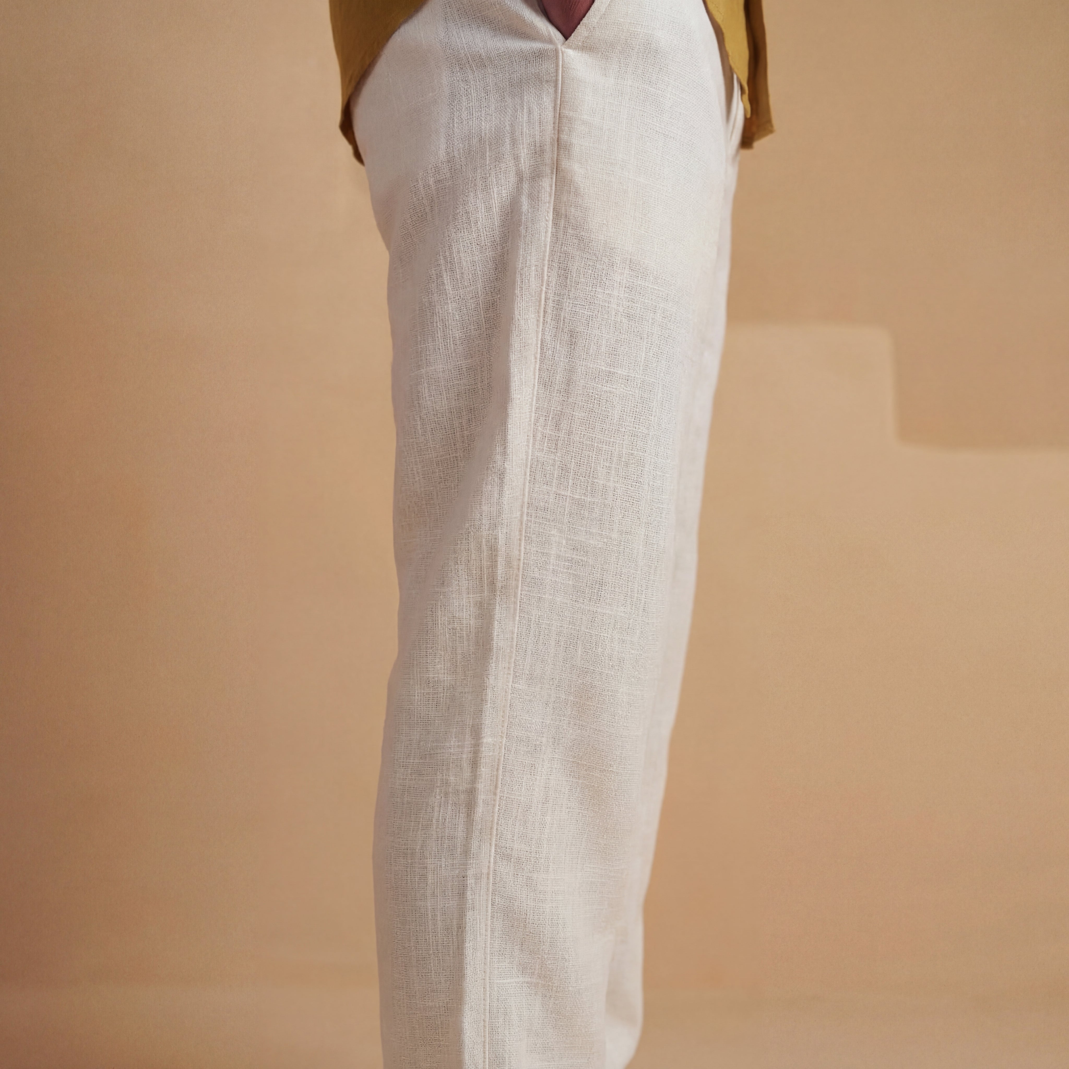 White All Day Slim Fiit Pants