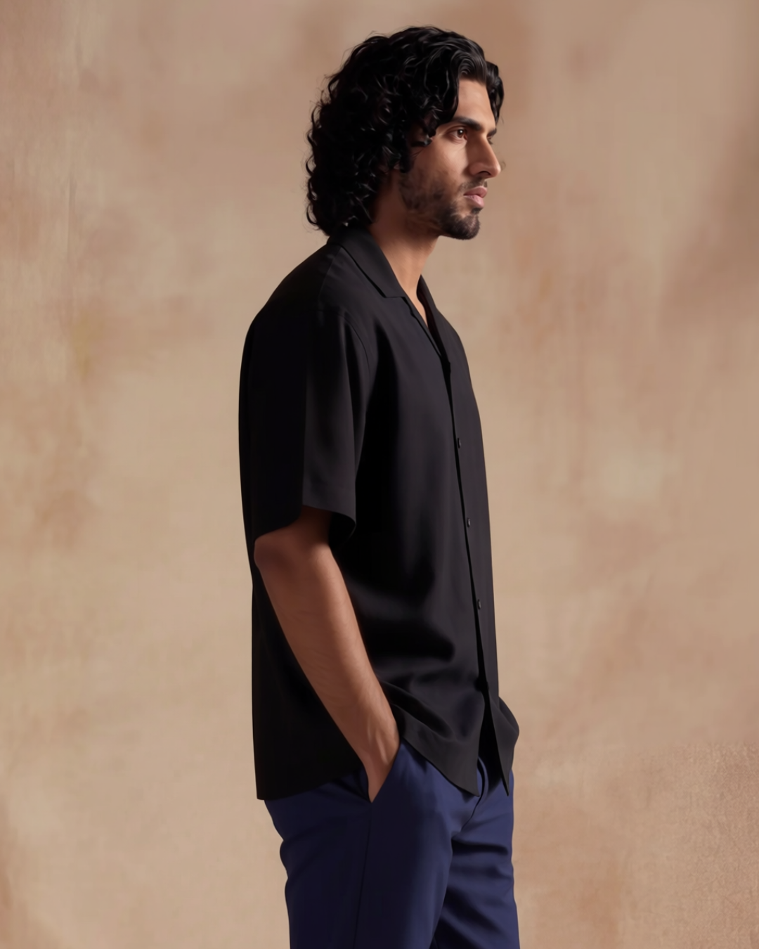 Rocco Cuban Collar Relaxed Fit Shirt