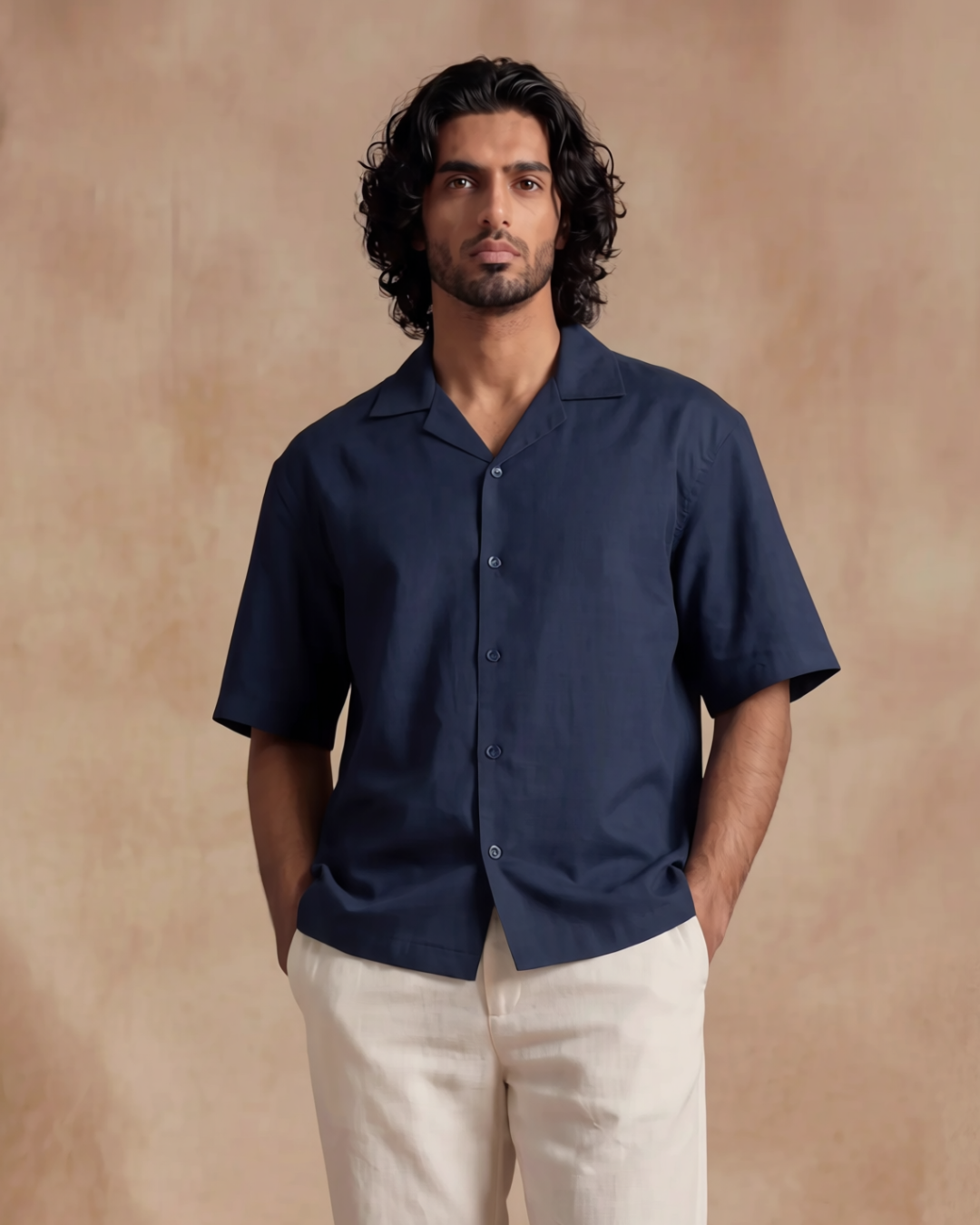 Rocco Cuban Collar Relaxed Fit Shirt