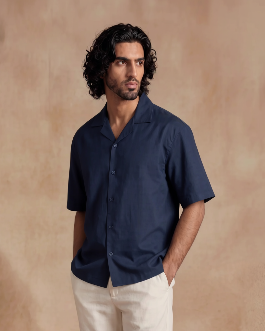 Rocco Cuban Collar Relaxed Fit Shirt