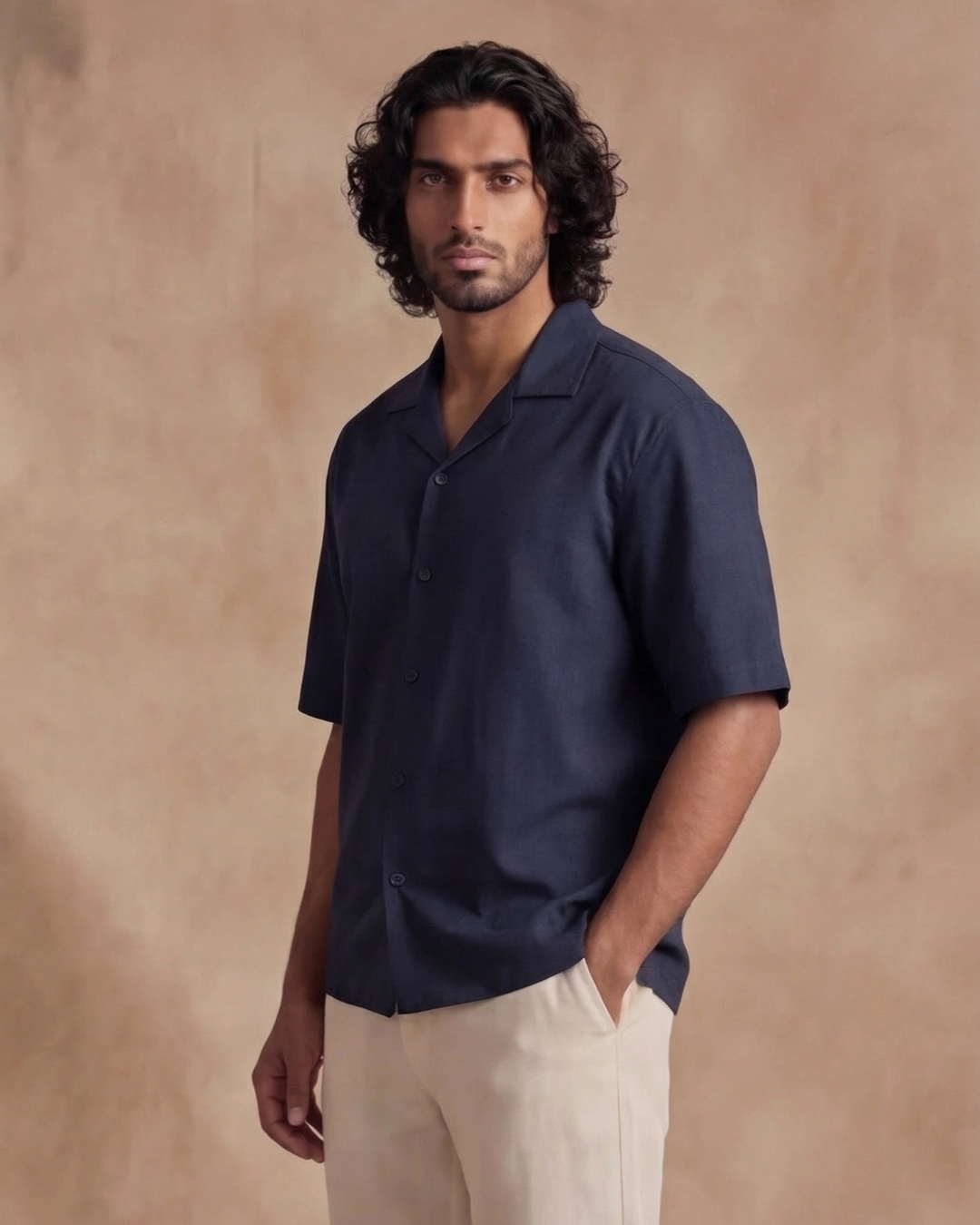Rocco Cuban Collar Relaxed Fit Shirt