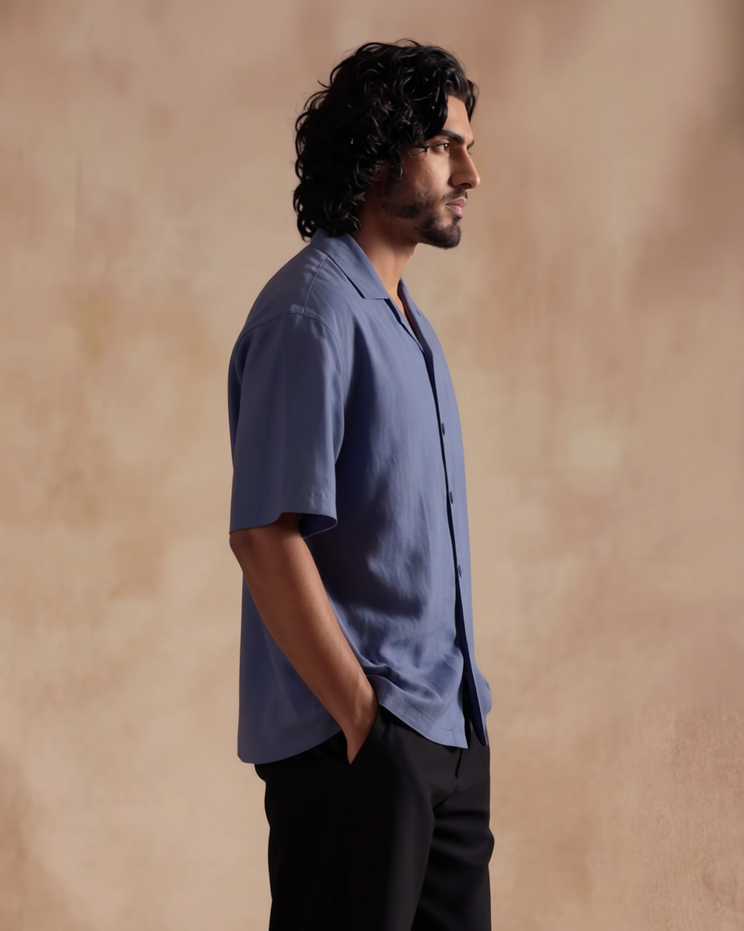 Rocco Cuban Collar Relaxed Fit Shirt