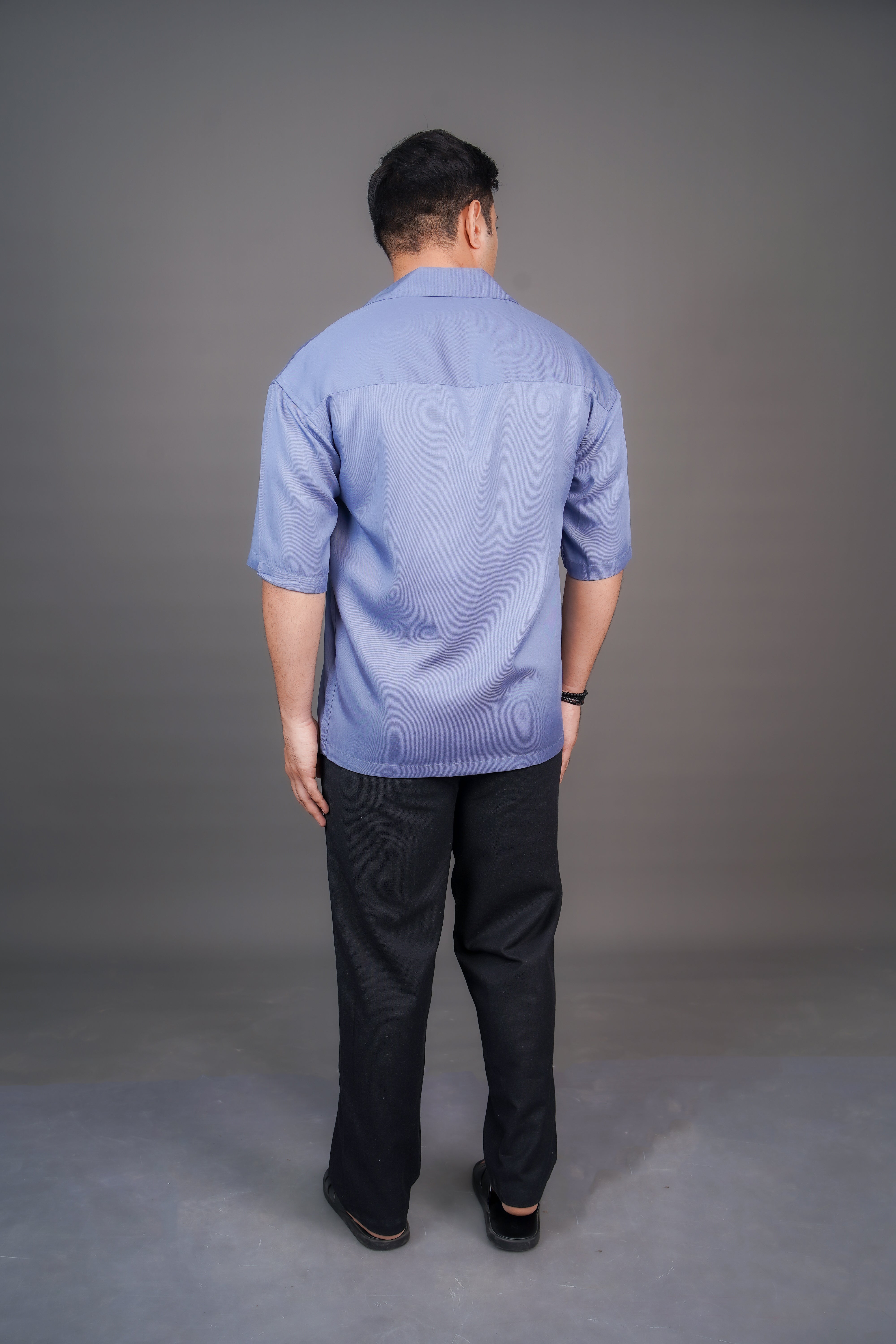 Black & Sage Grey Tencel Relaxed Fit Co-Ord Set