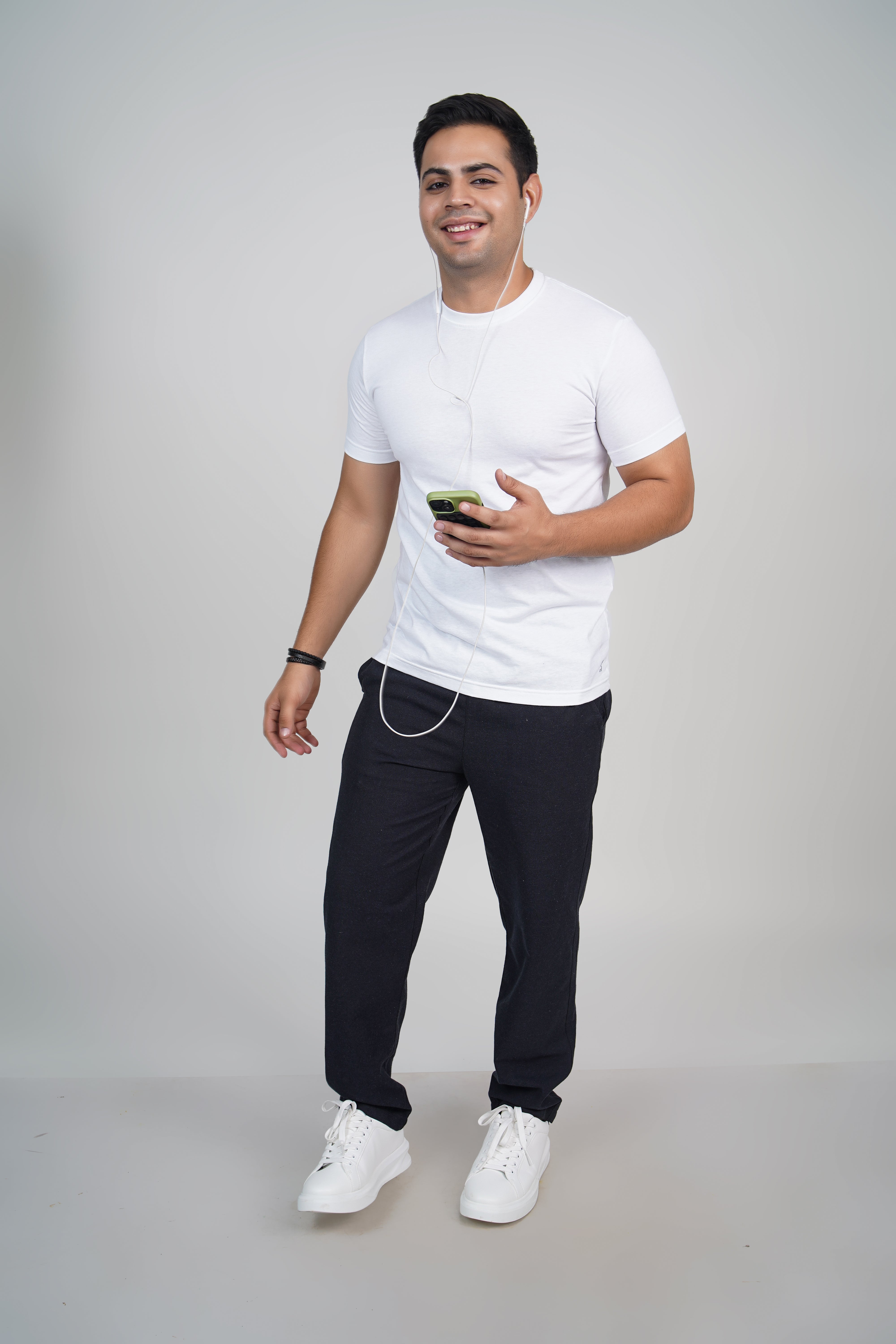 Navy Straight Fit Cotton Pants