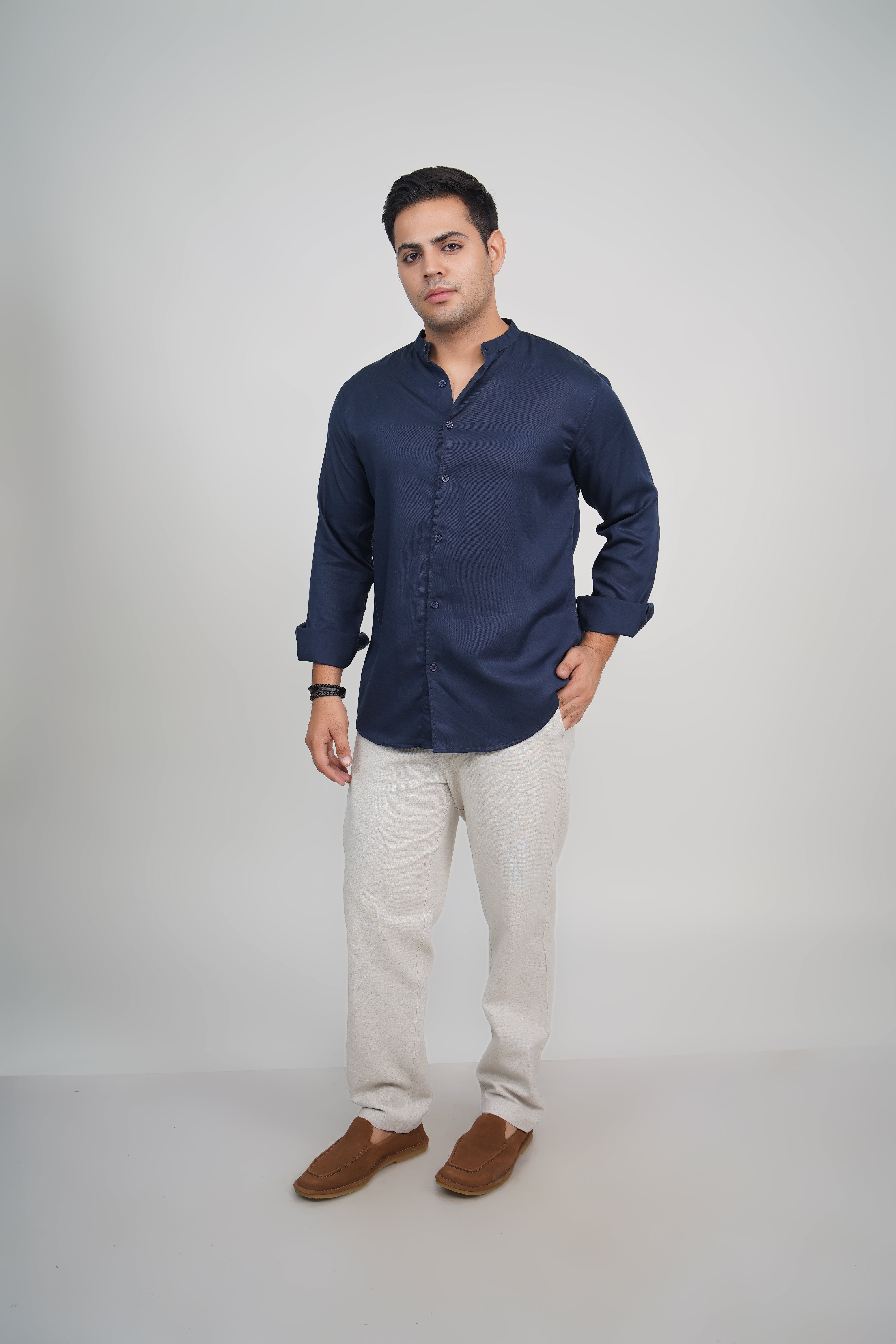 Navy Blue & Sage Grey Midnight Glow Co-ord Set