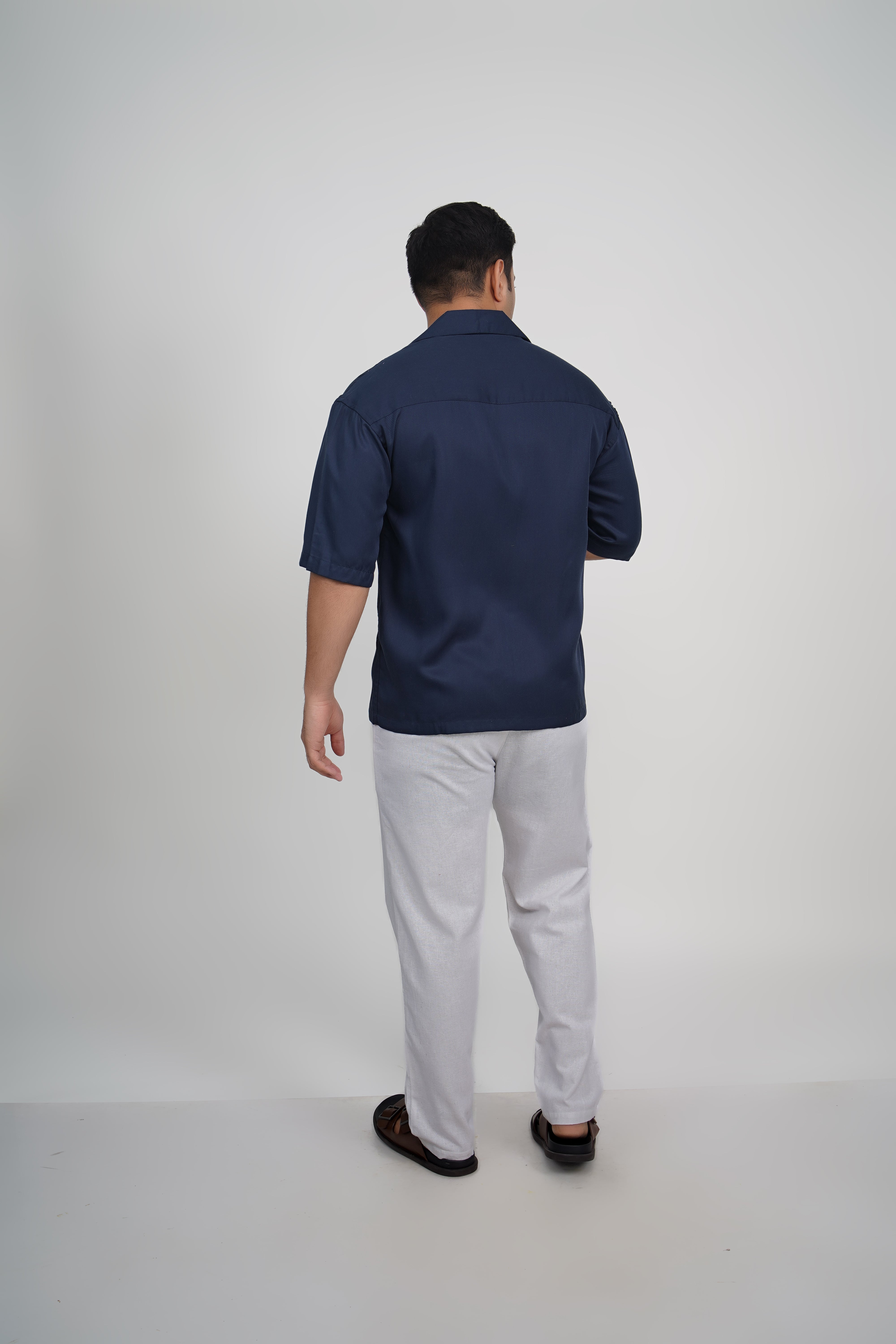 Black & Sage Grey Tencel Relaxed Fit Co-Ord Set