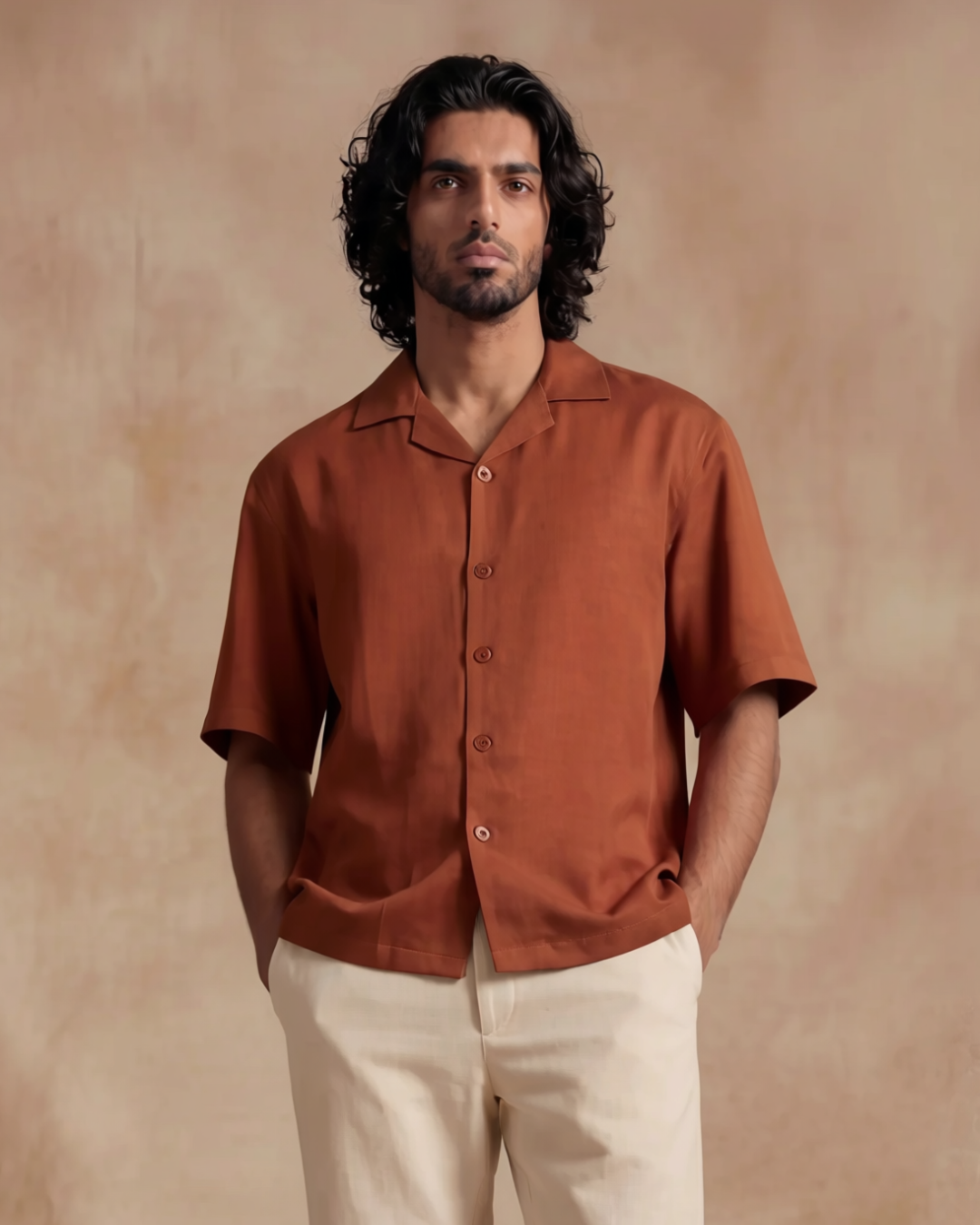 Rocco Cuban Collar Relaxed Fit Shirt