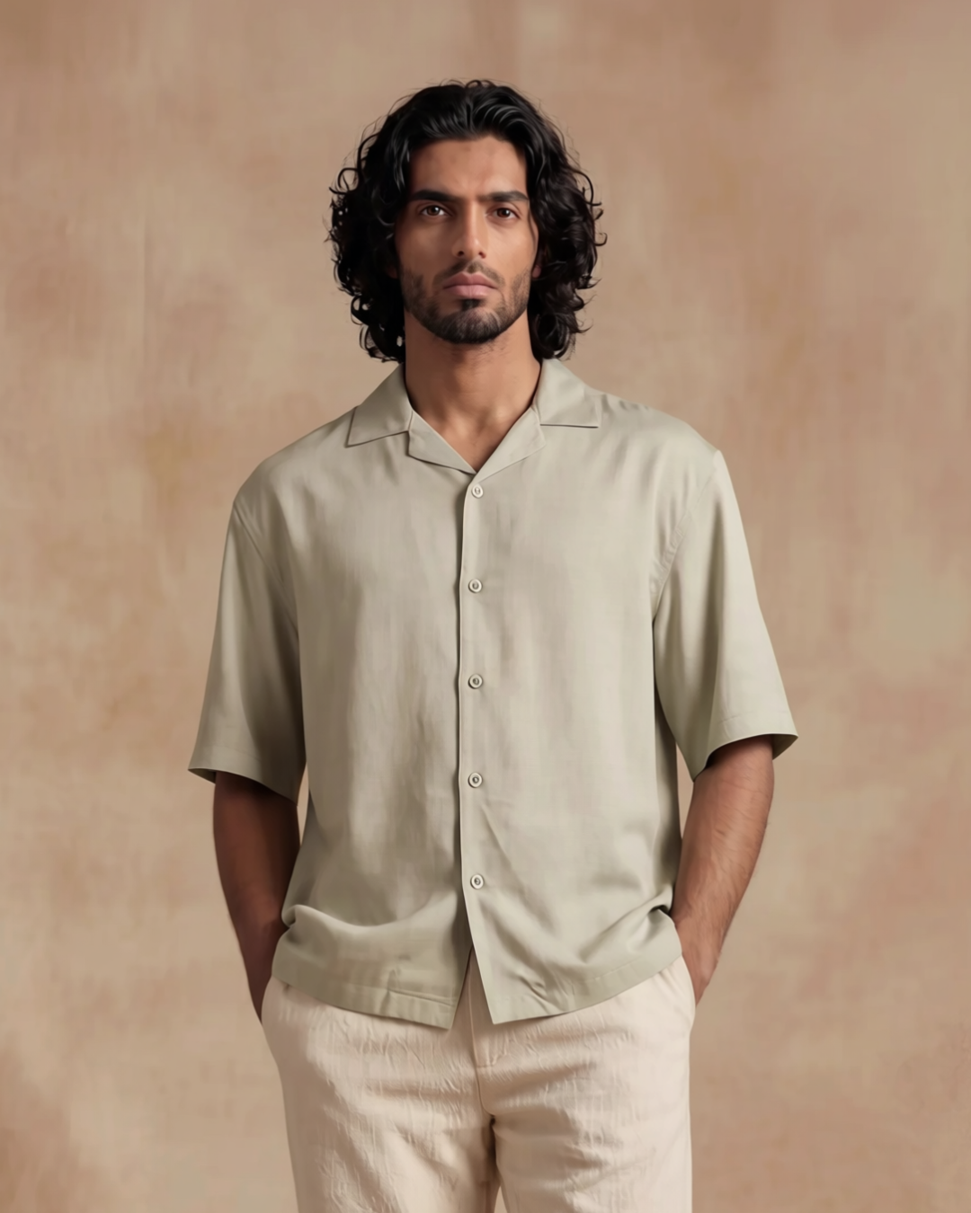 Rocco Cuban Collar Relaxed Fit Shirt