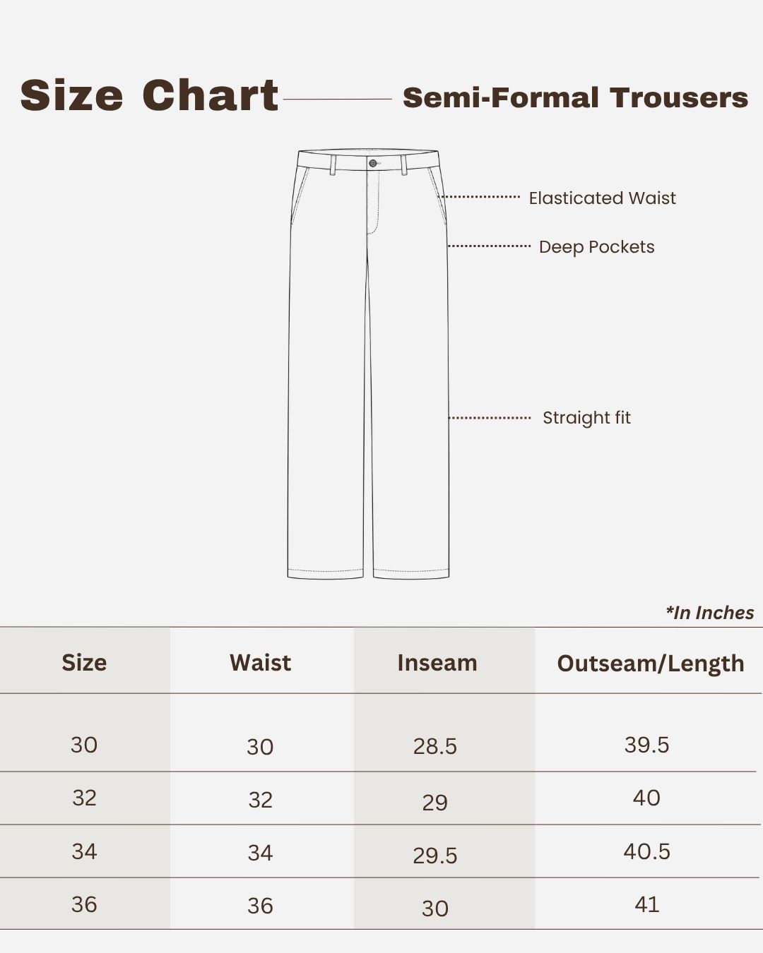 Black Straight Fit Cotton Semi-Formal Trousers