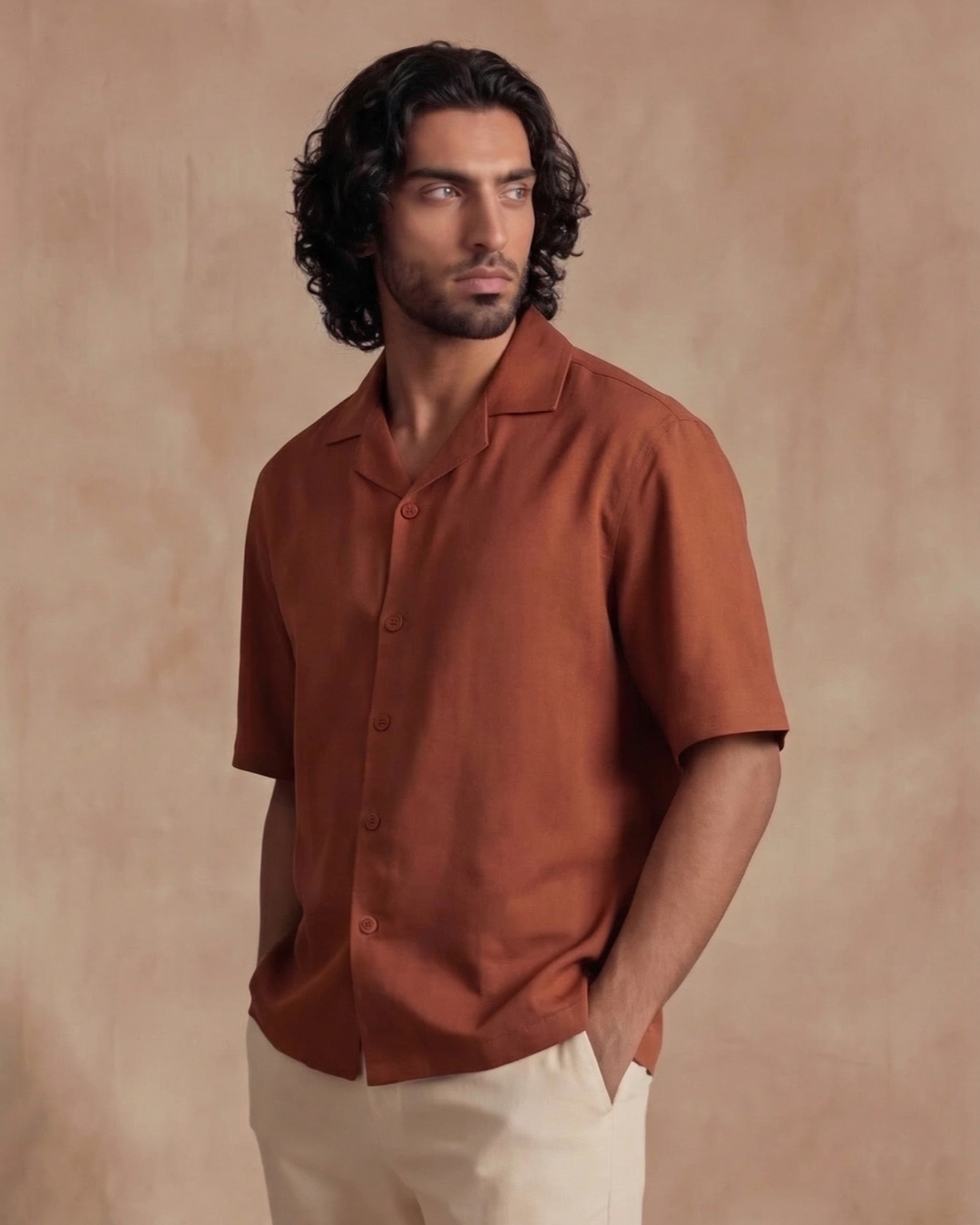 Rocco Cuban Collar Relaxed Fit Shirt