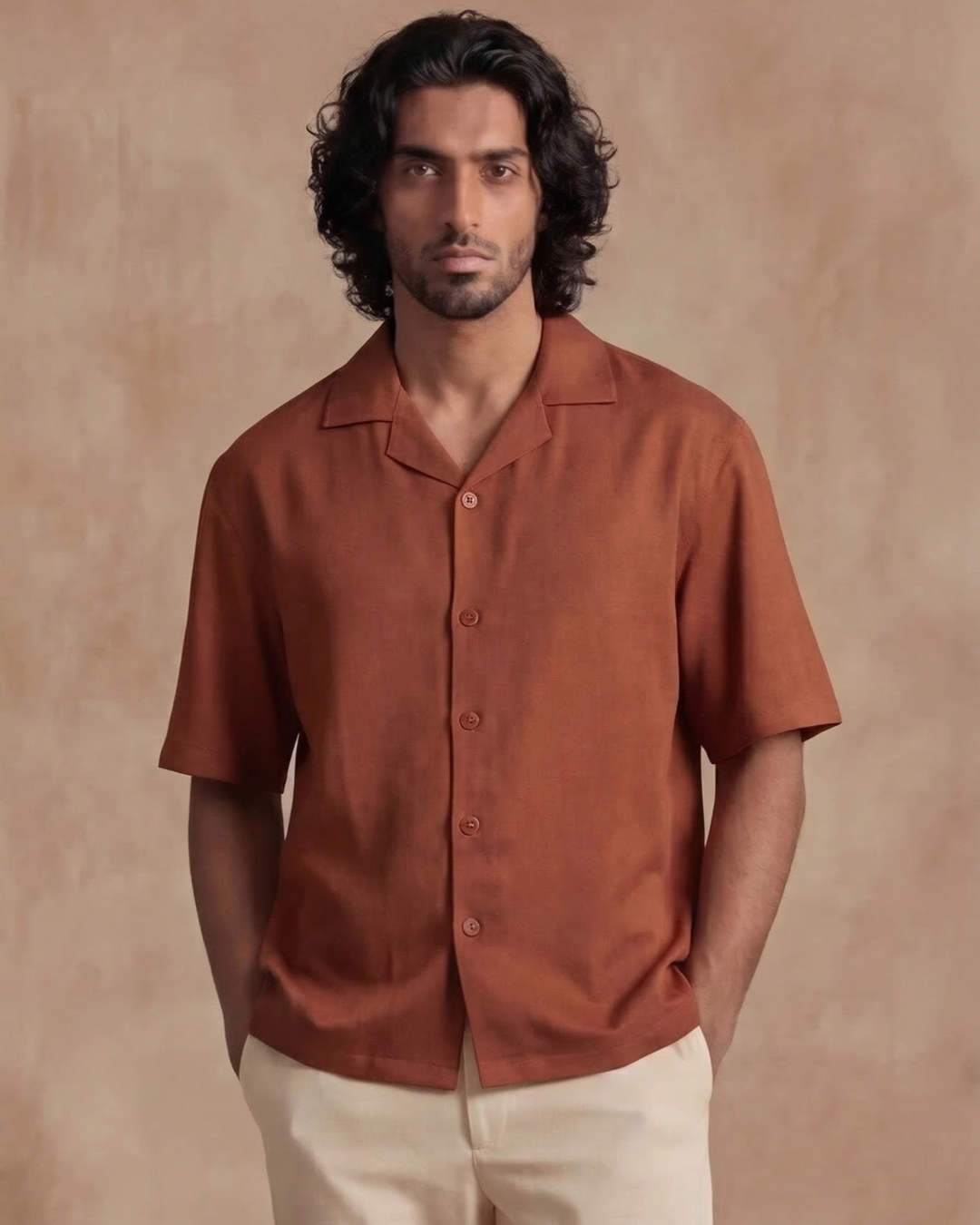 Rocco Cuban Collar Relaxed Fit Shirt
