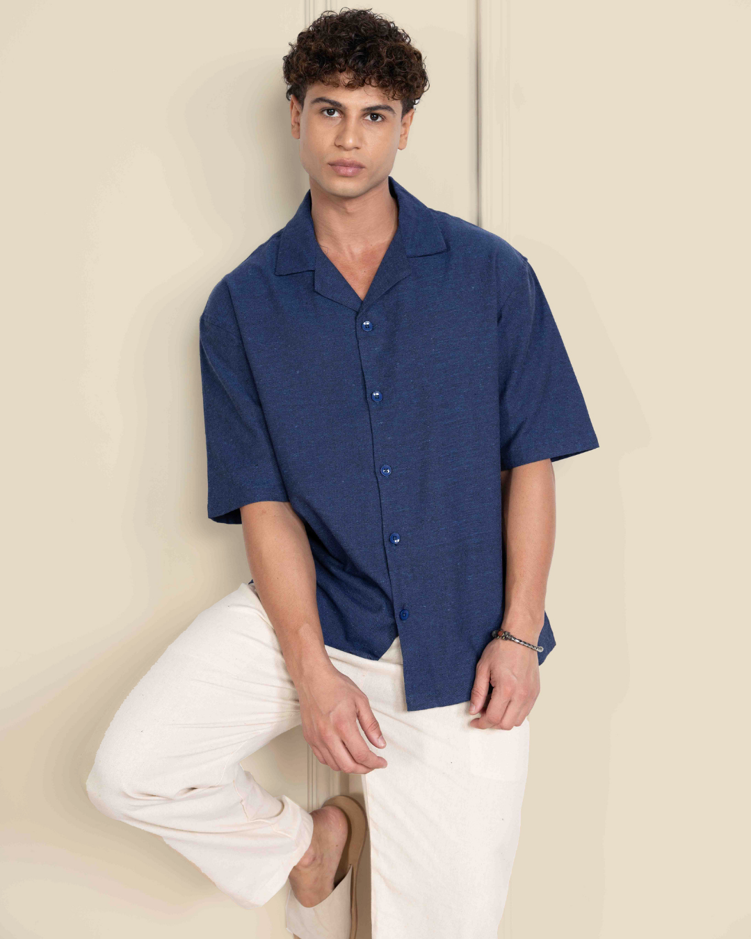 Dark Blue & Ivory