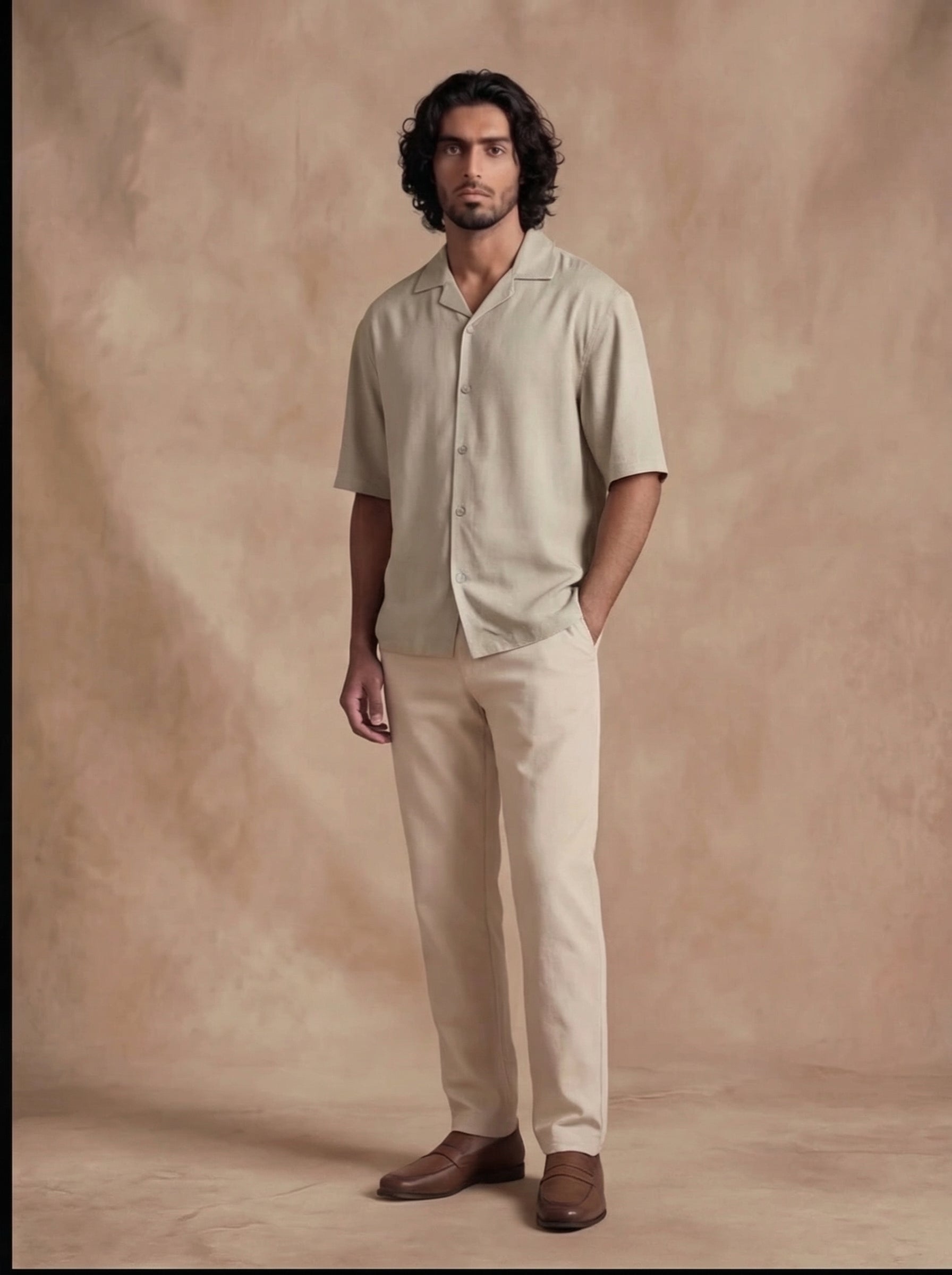 Cruz Cuban Collar Relaxed Fit Shirt