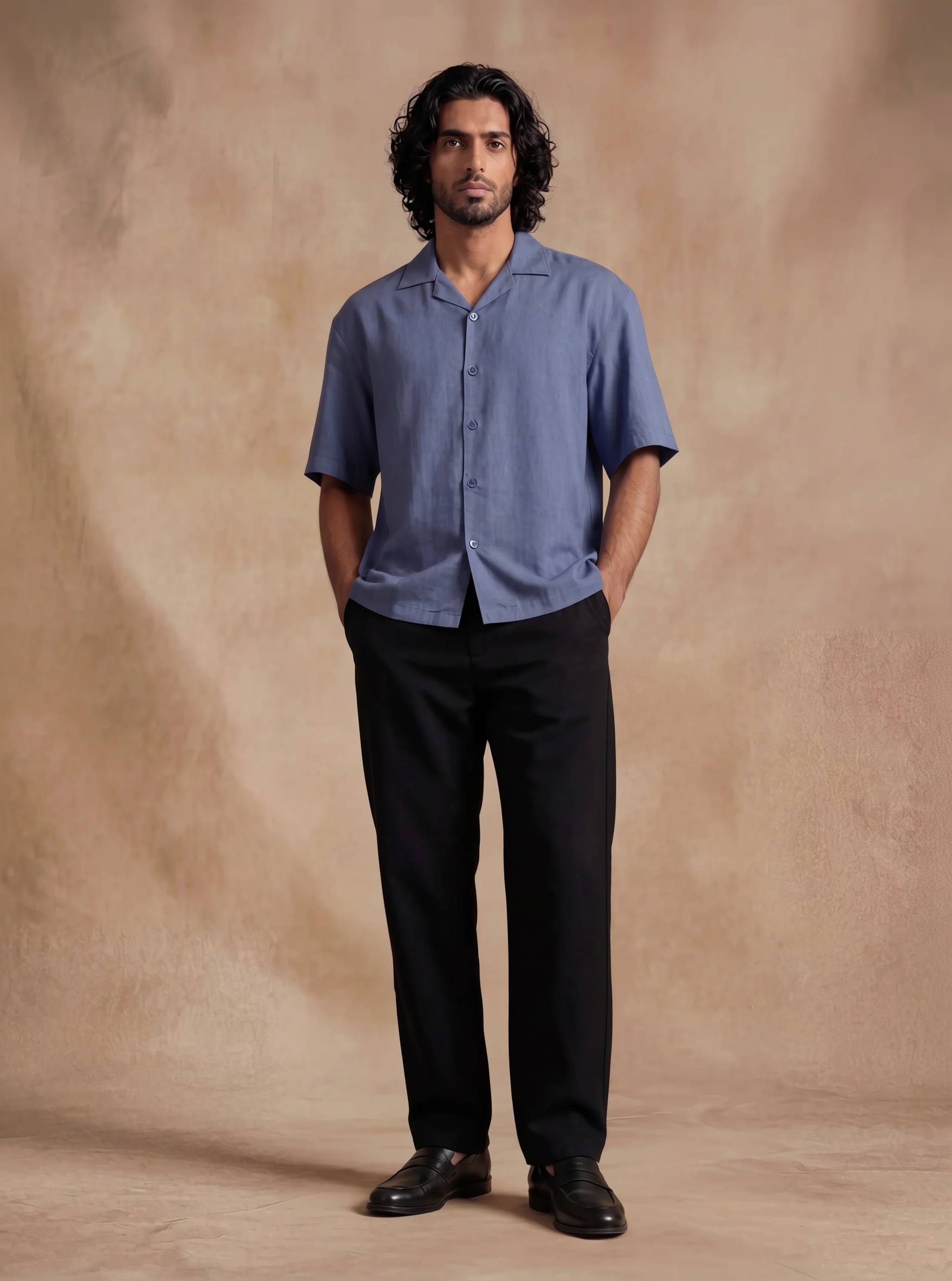 Rio Cuban Collar Relaxed Fit Shirt