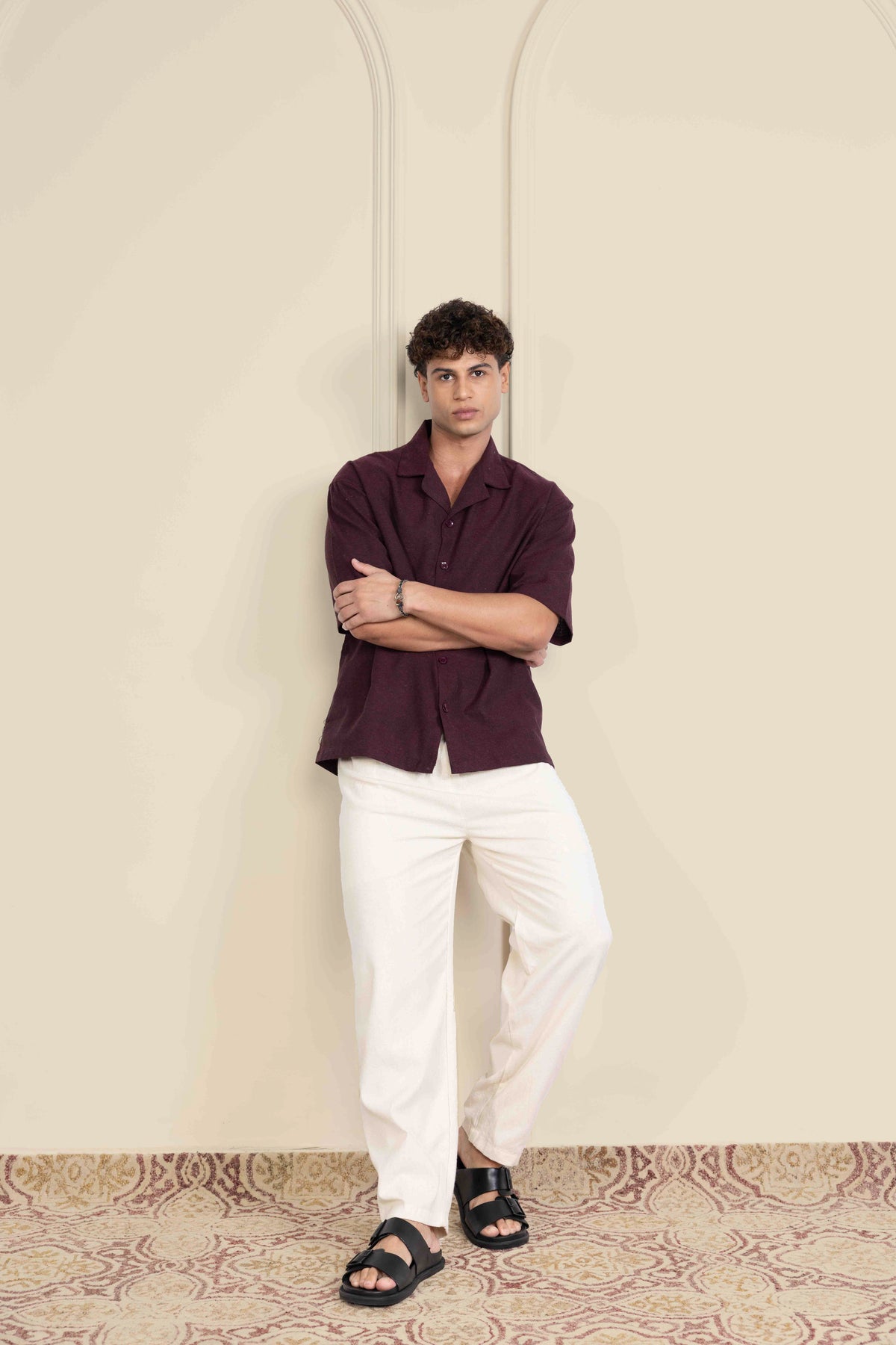 Maroon & Ivory