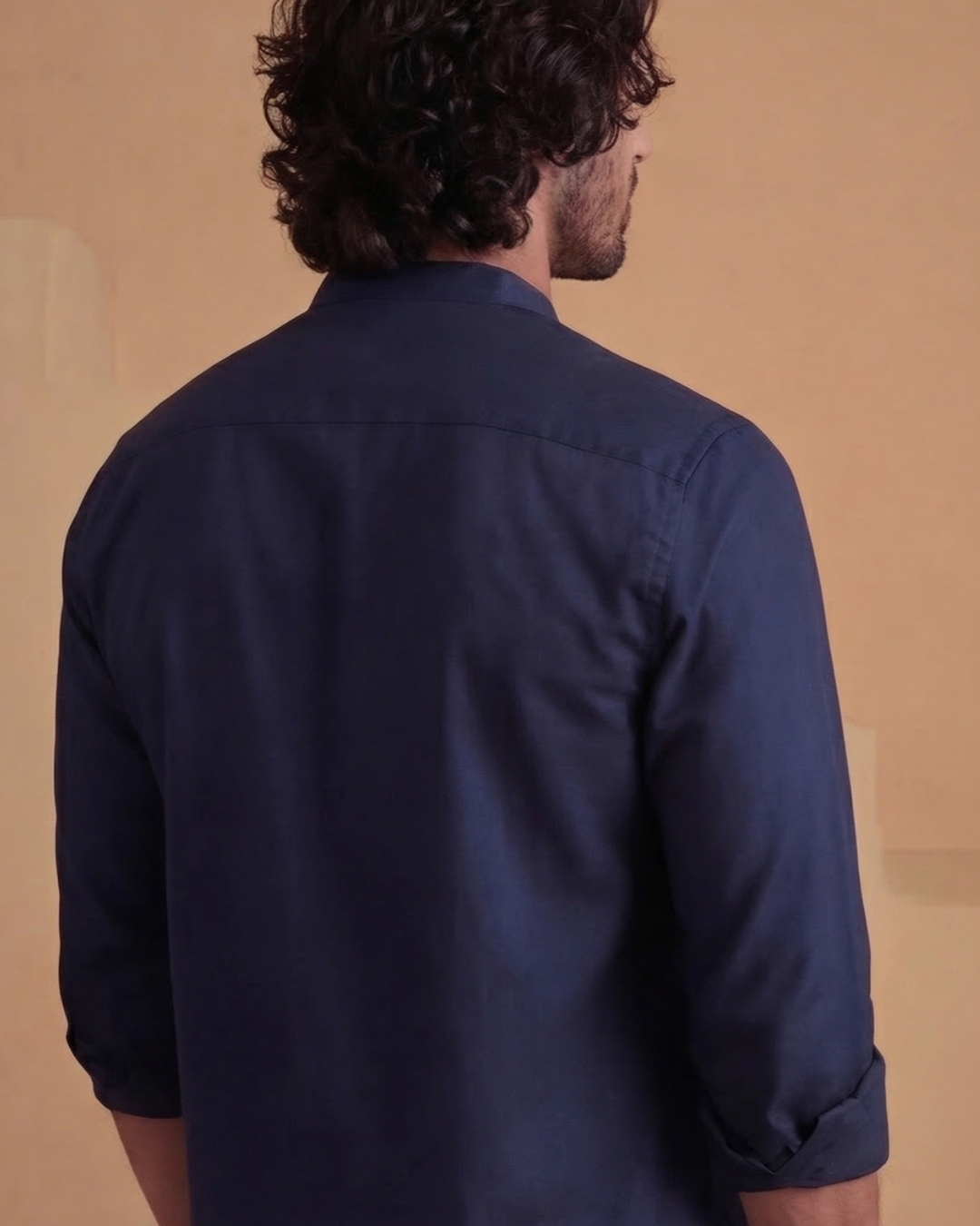Aarav - Flowing Band Collar Shirt