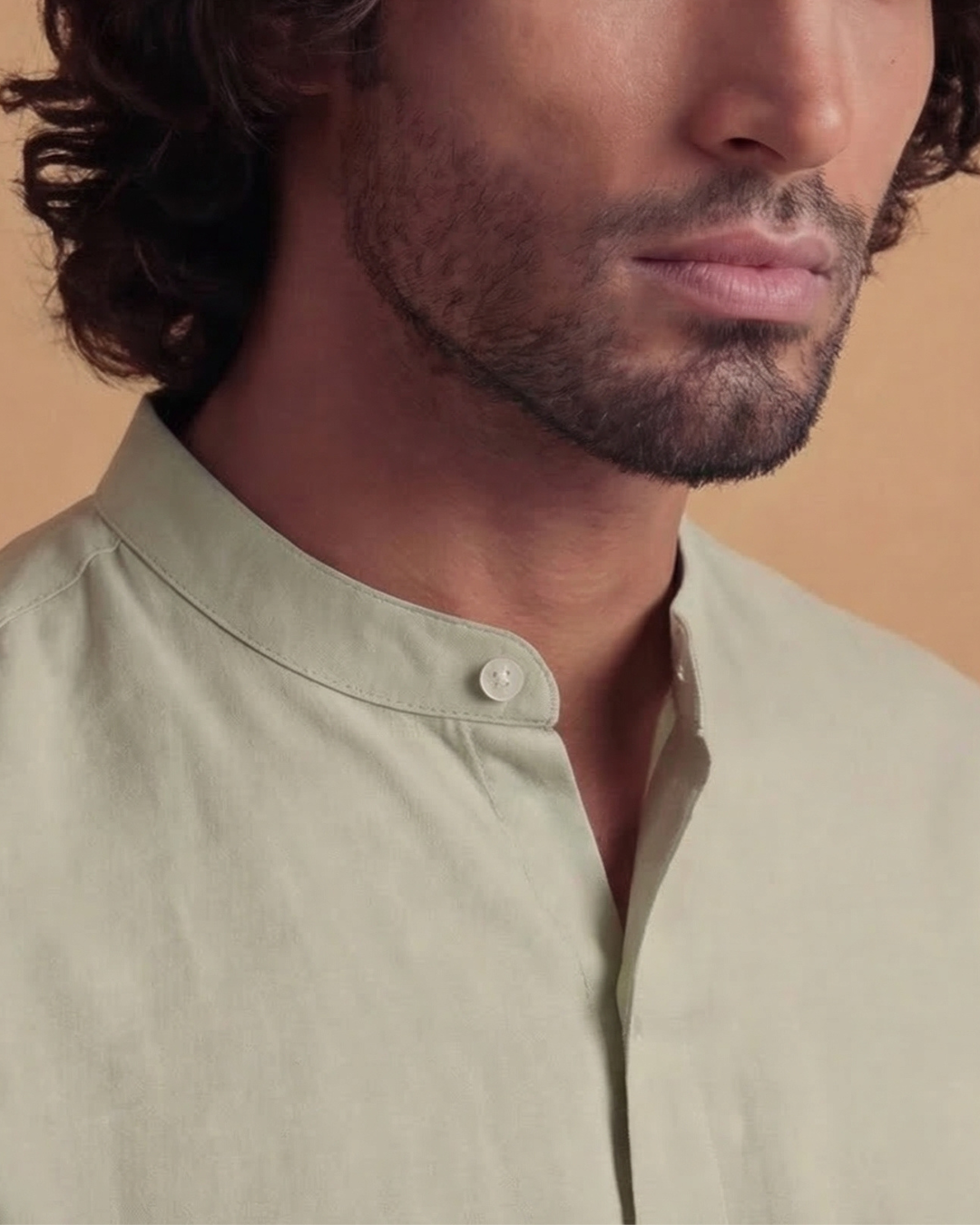Aarav - Flowing Band Collar Shirt