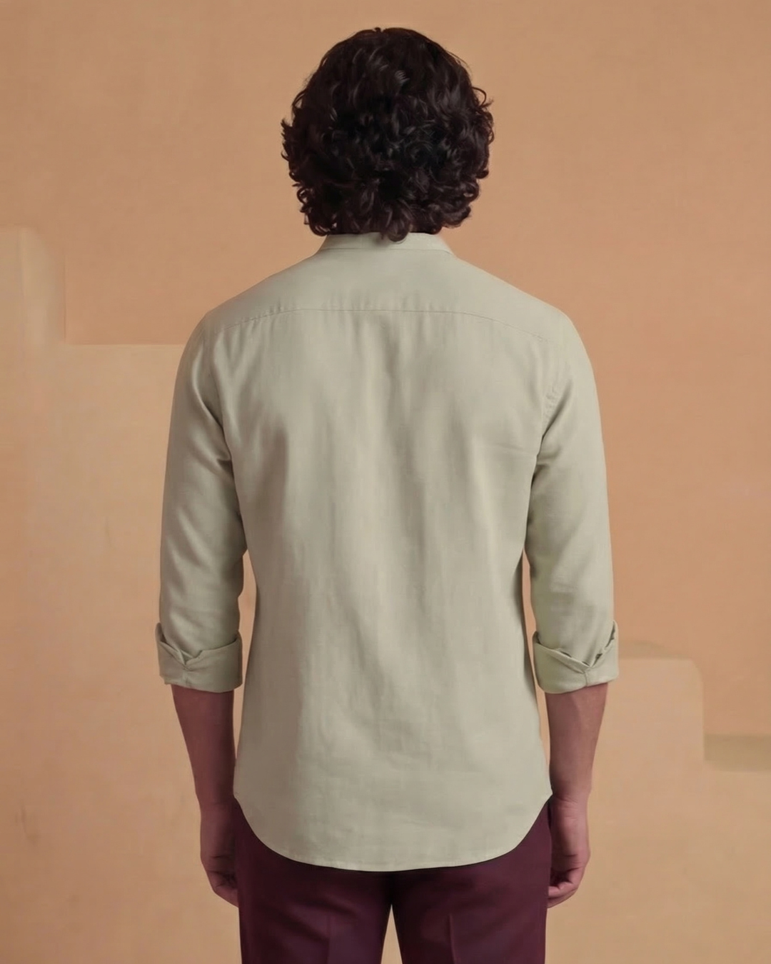 Aarav - Flowing Band Collar Shirt