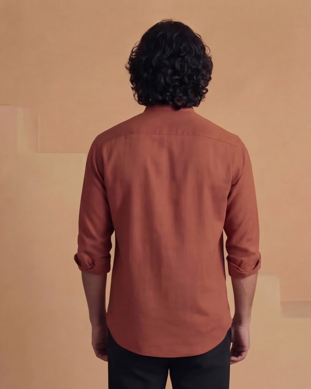Aarav - Flowing Band Collar Shirt