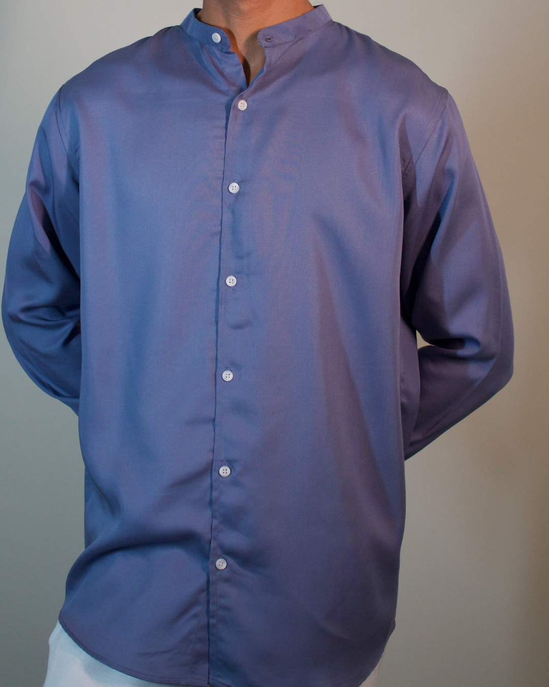 Aarav - Flowing Band Collar Shirt