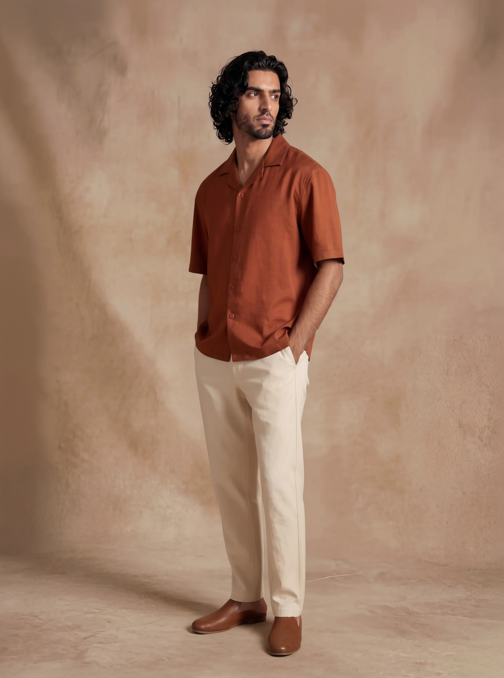 Zayan Cuban Collar Relaxed Fit Shirt