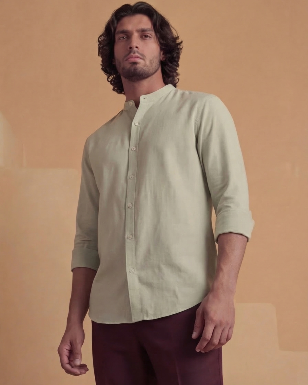 SAGE GREEN MANDARIN CO-ORD SET