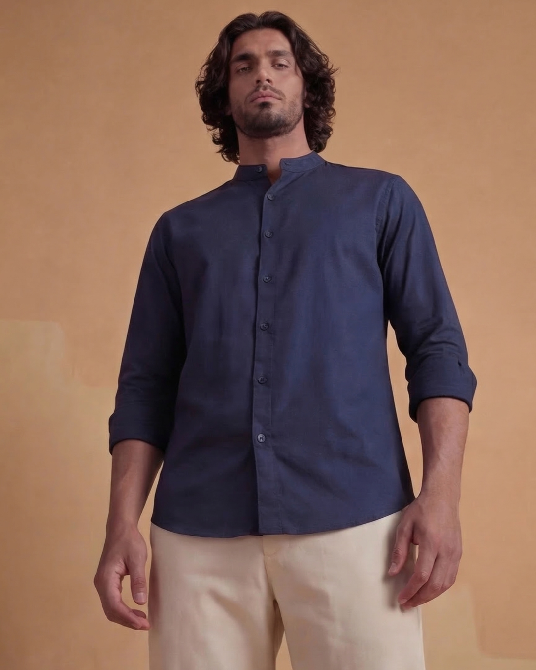 MIDNIGHT BLUE MANDARIN CO-ORD SET