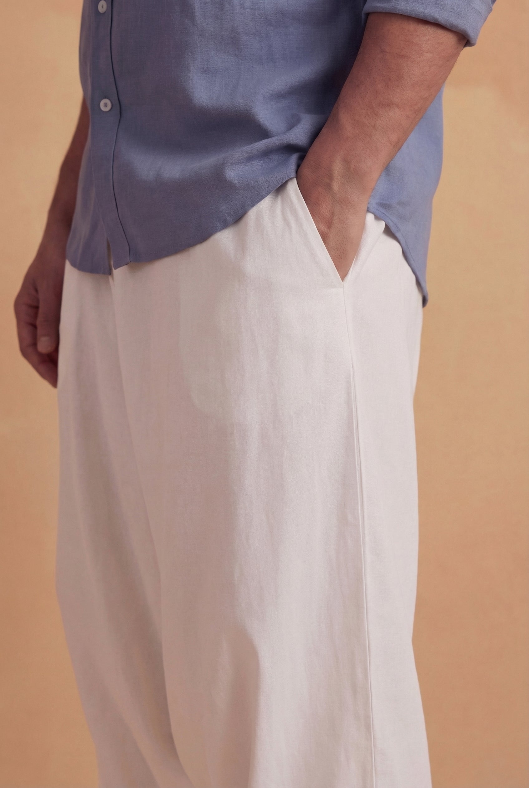 DUSKY BLUE MANDARIN CO-ORD SET