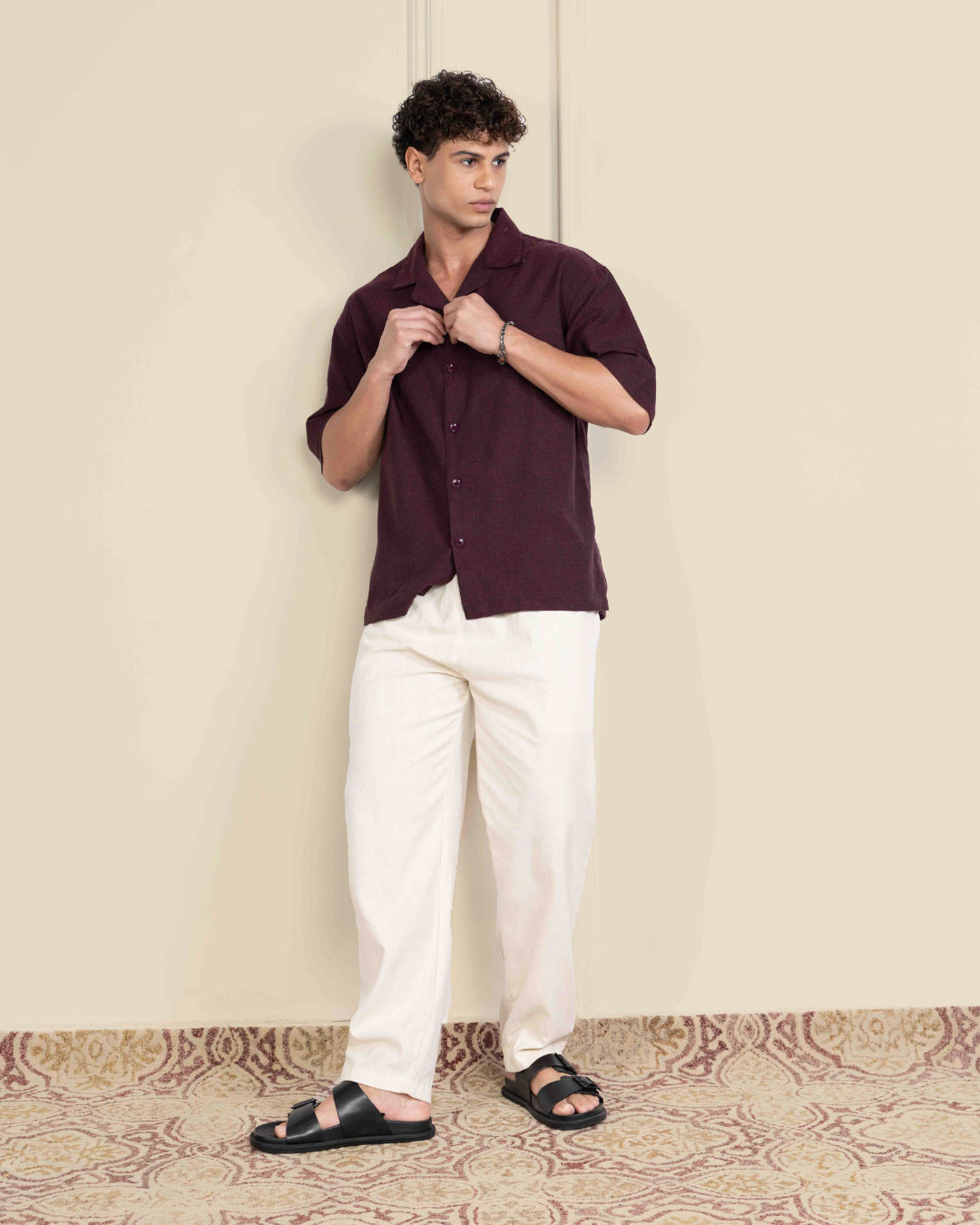 Maroon & Ivory