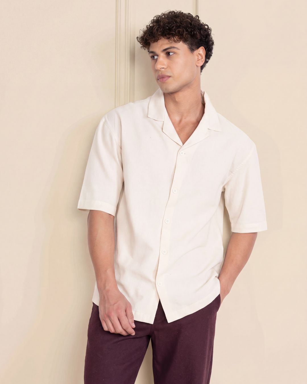 Easy Going Maroon & Grey Stripe Co-ord Set