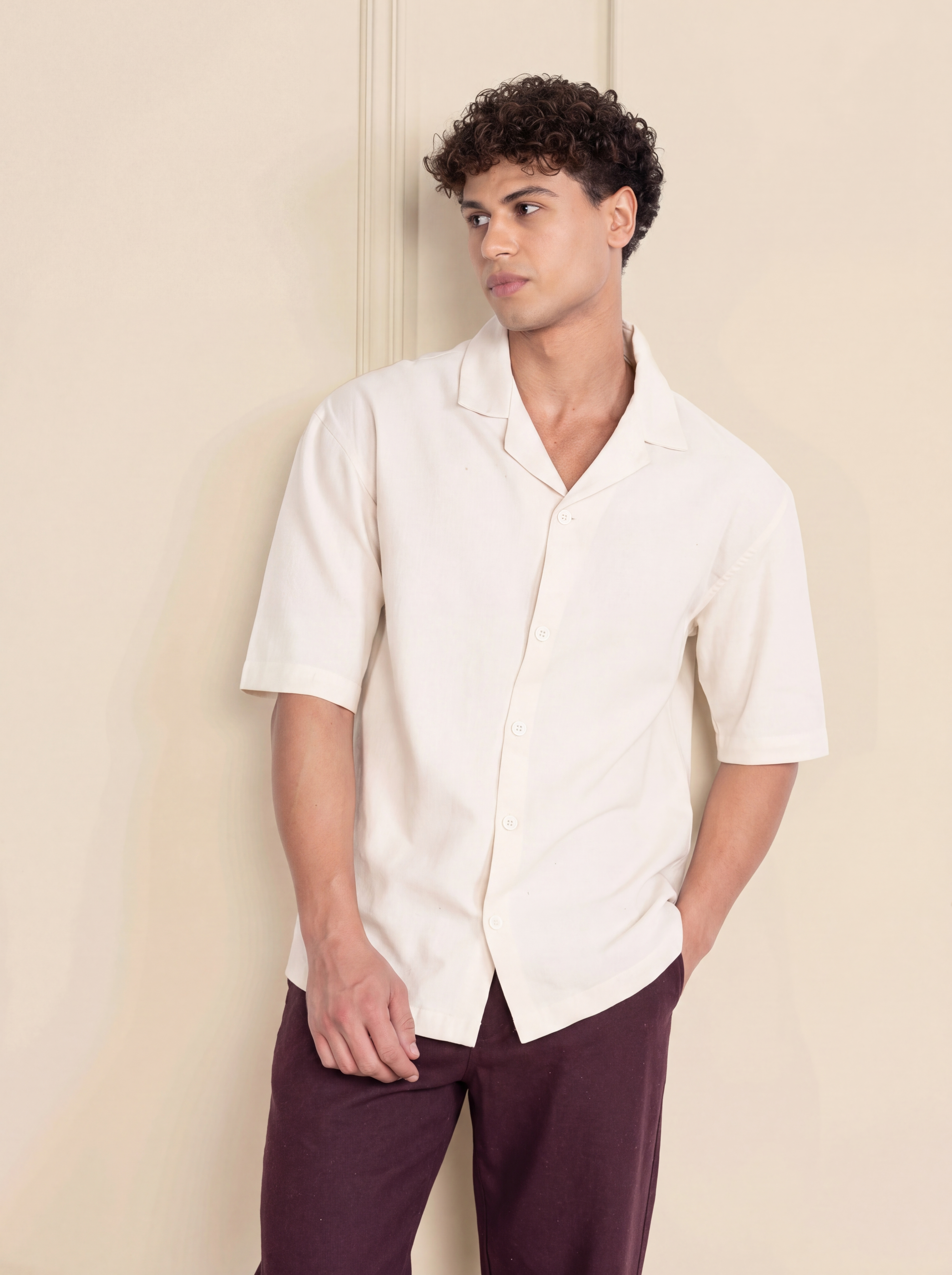 Easy Going Maroon & Grey Stripe Co-ord Set