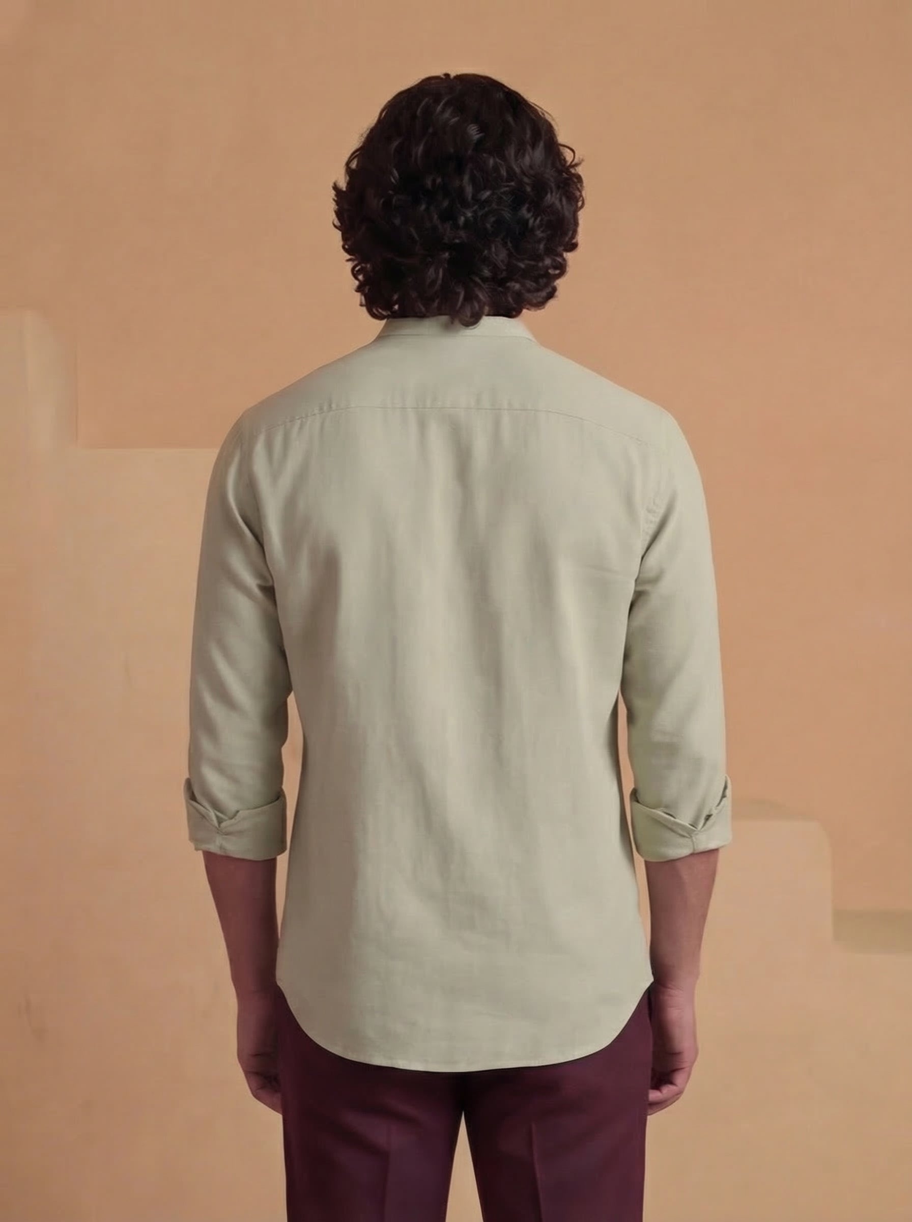 Aarav - Flowing Band Collar Shirt