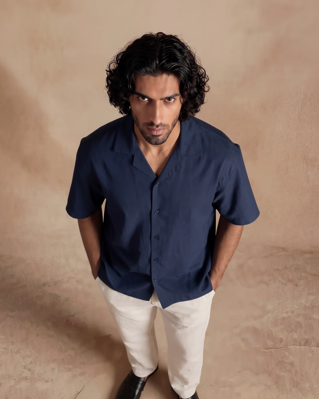 Rocco Cuban Collar Relaxed Fit Shirt